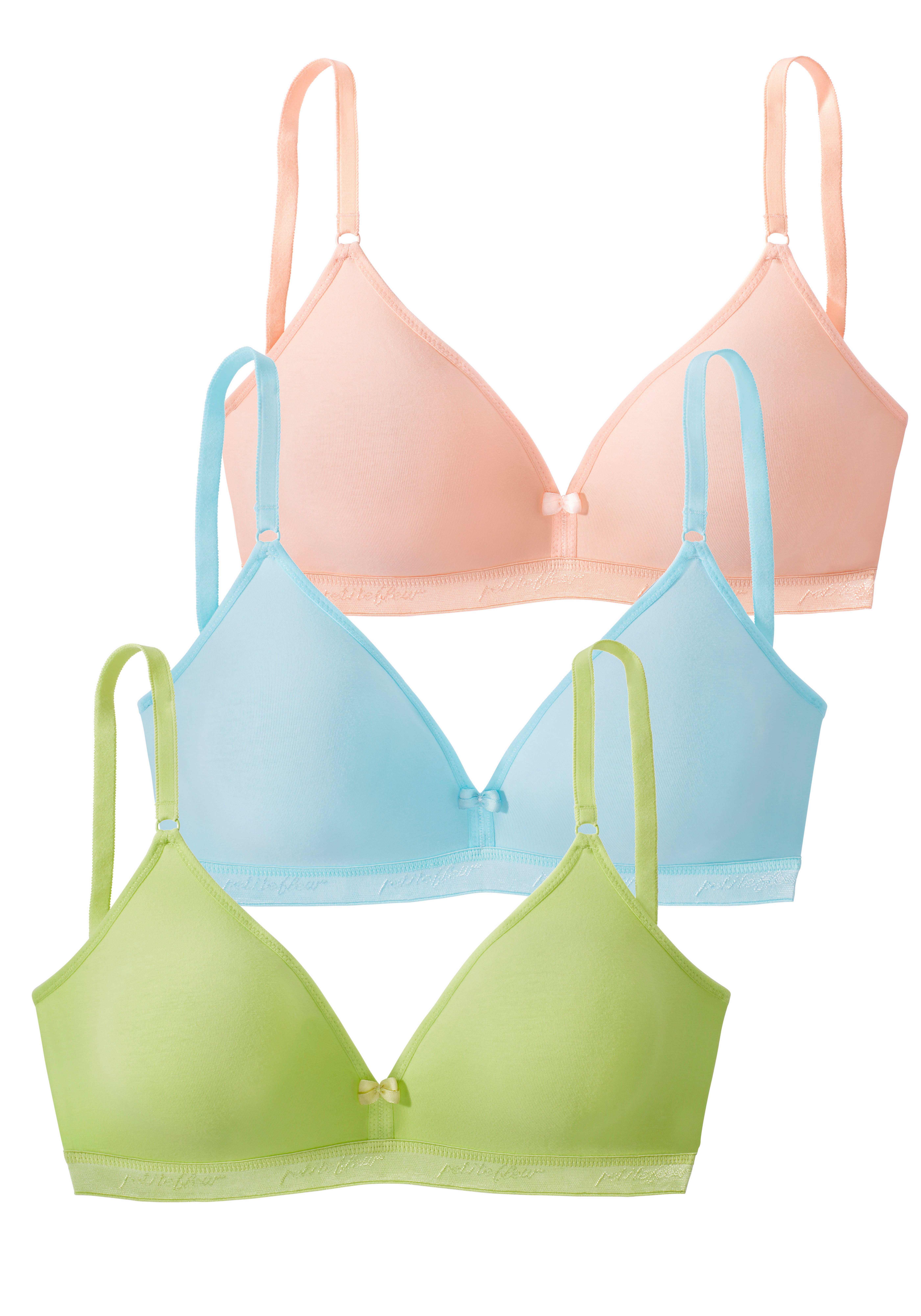Petite fleur Soft-bh zonder beugel in aantrekkelijke 3-pack van katoen, basic (Set van 3)