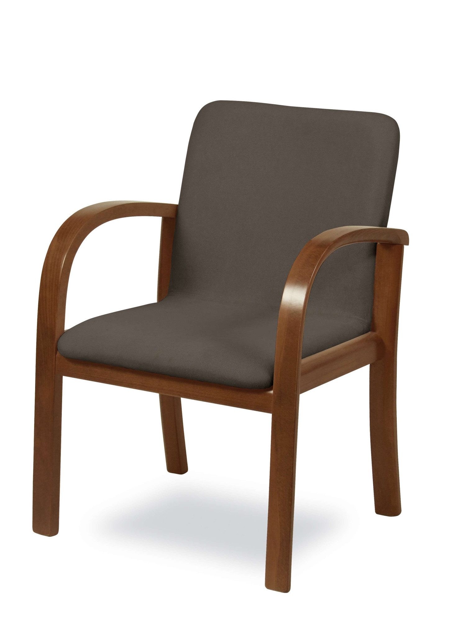 Home affaire Eetkamerstoel LINA707 eetkamerstoel Vlekafstotende stof, massief houten frame stoomgebogen (1 stuk) eetkamerstoelen bruin