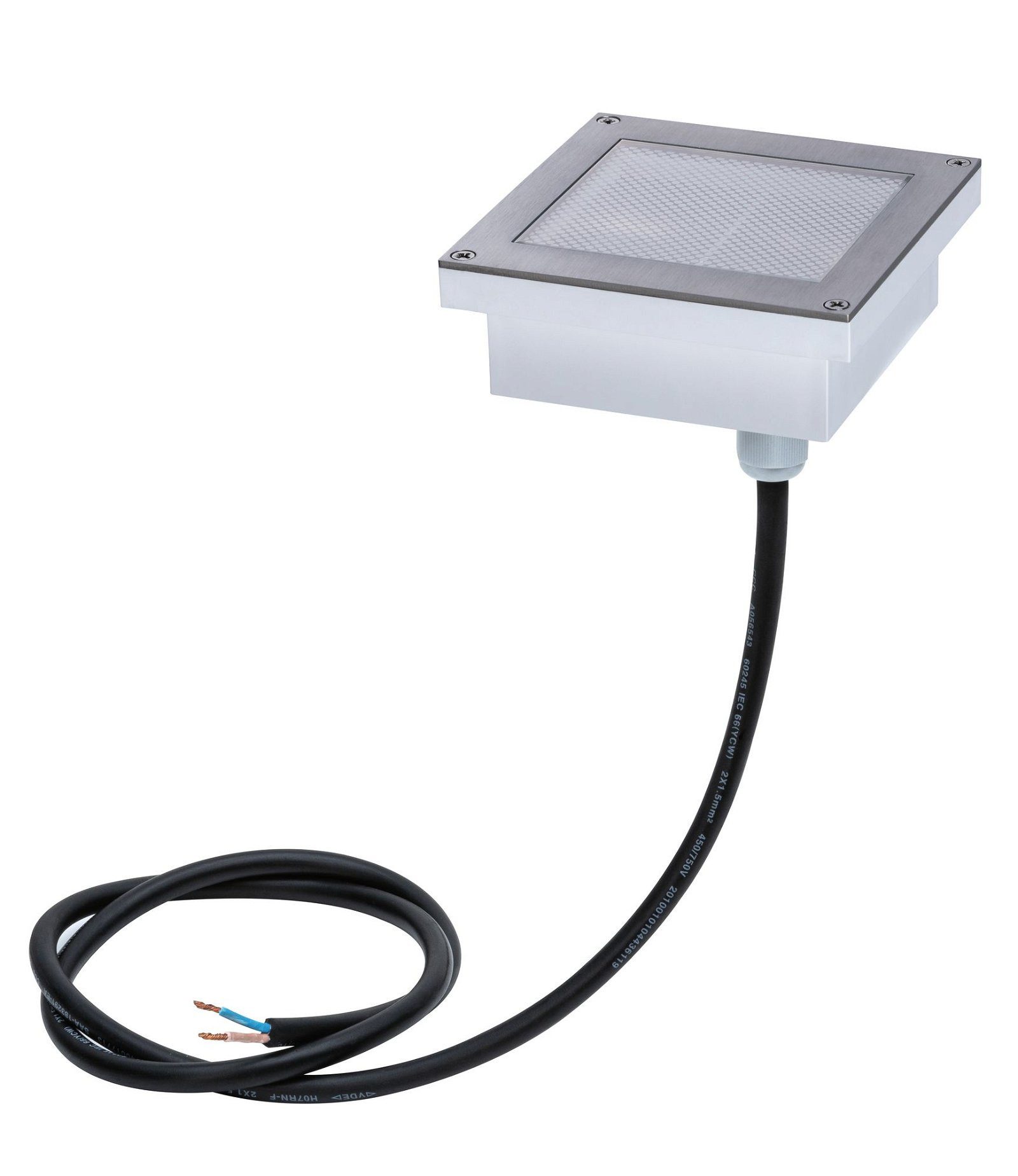 Paulmann Ledinbouwlamp Brick IP67 100x100mm 3000K 0,8W 25lm 230V alu, grijs metaal, roestvrij staal (1 stuk)