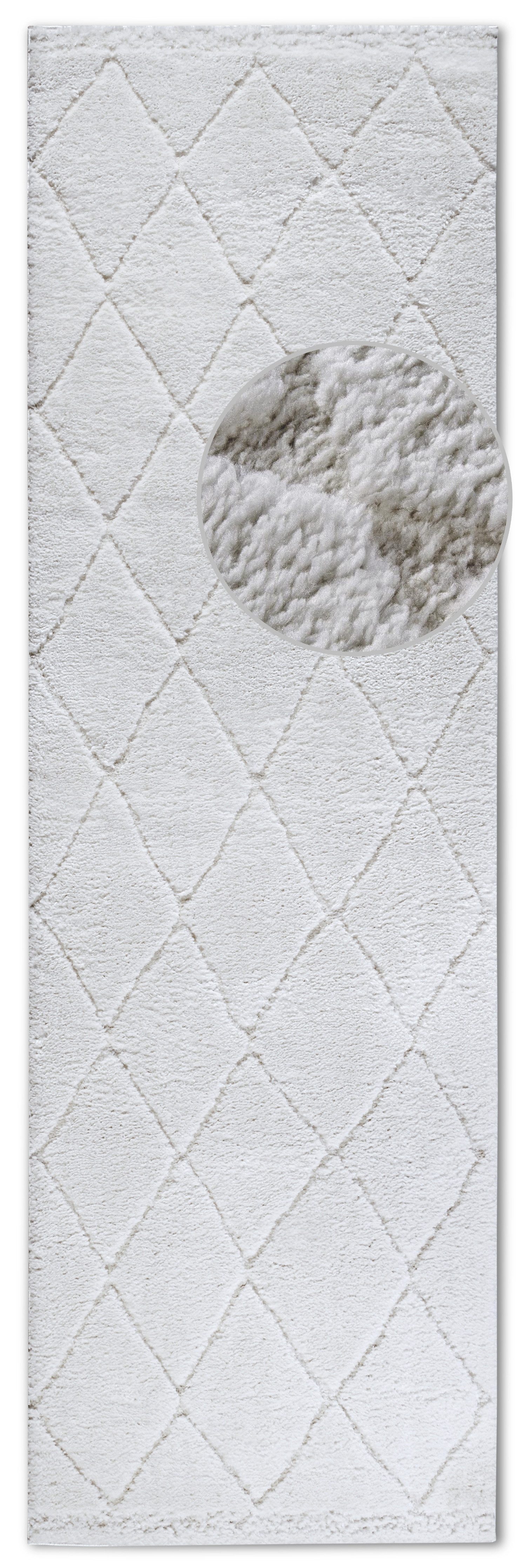 ELLE DECORATION Design-vloerkleed Perrotin Loper, shaggy, pluizig, zacht, hoogpolig, modern, hoog-laag effect