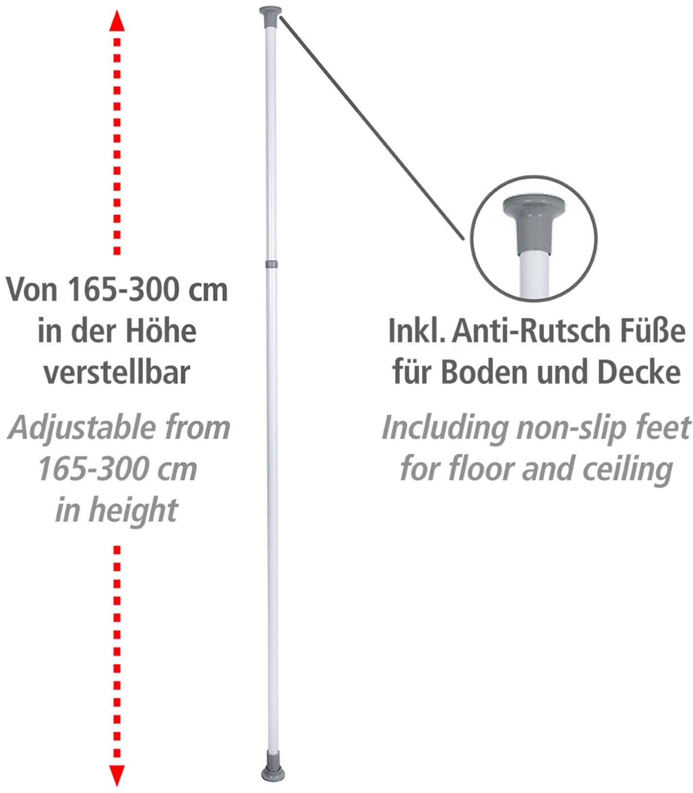 WENKO Telescooprek Model Herkules uitschuifbare hoofdsteun 165-300 cm, passend bij de wenko herkules-serie