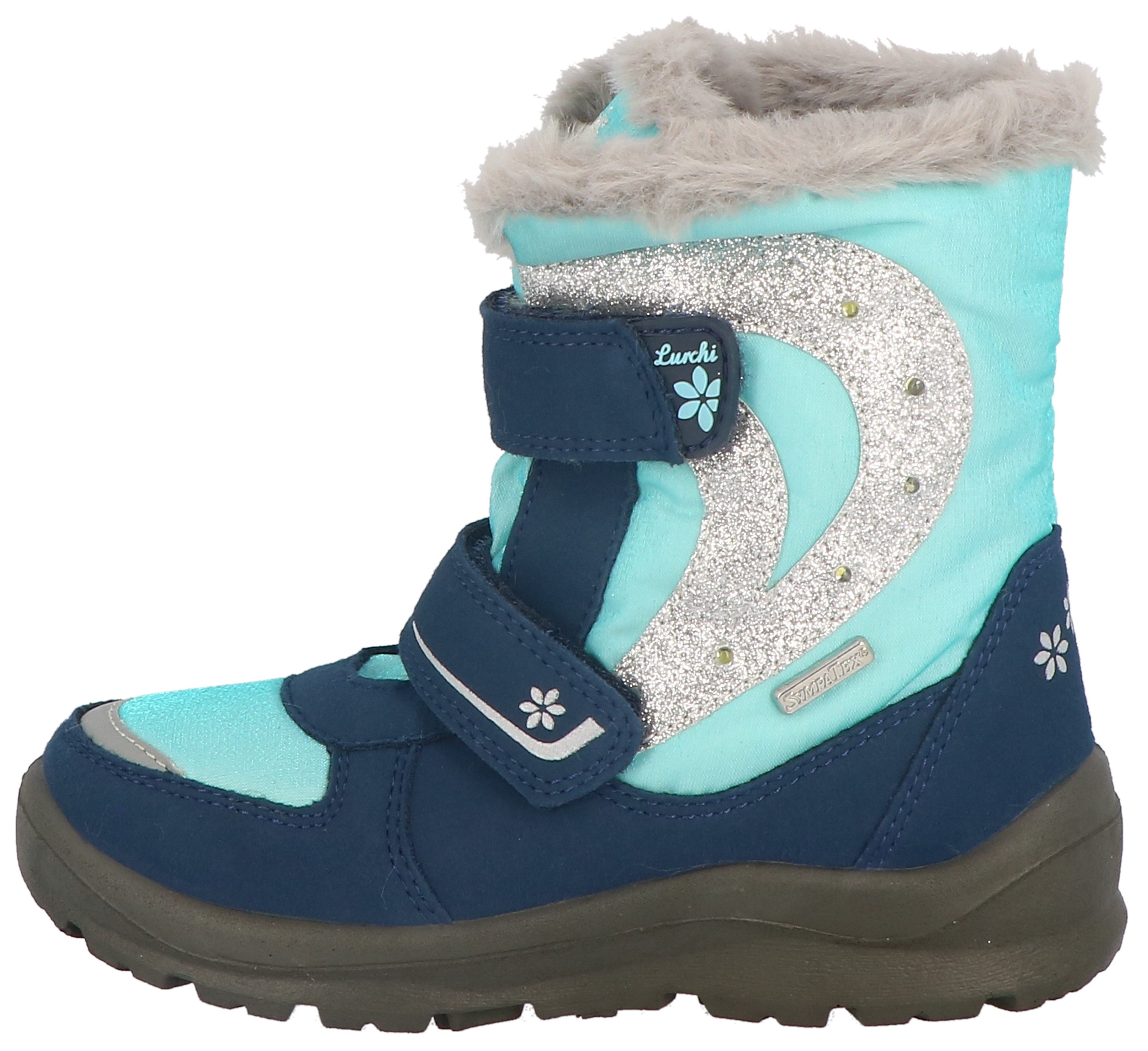 Lurchi Winterlaarzen Kadira-SYMPATEX lichtgevende schoen , winterlaarzen met glitters, maat sjabloon te downloaden