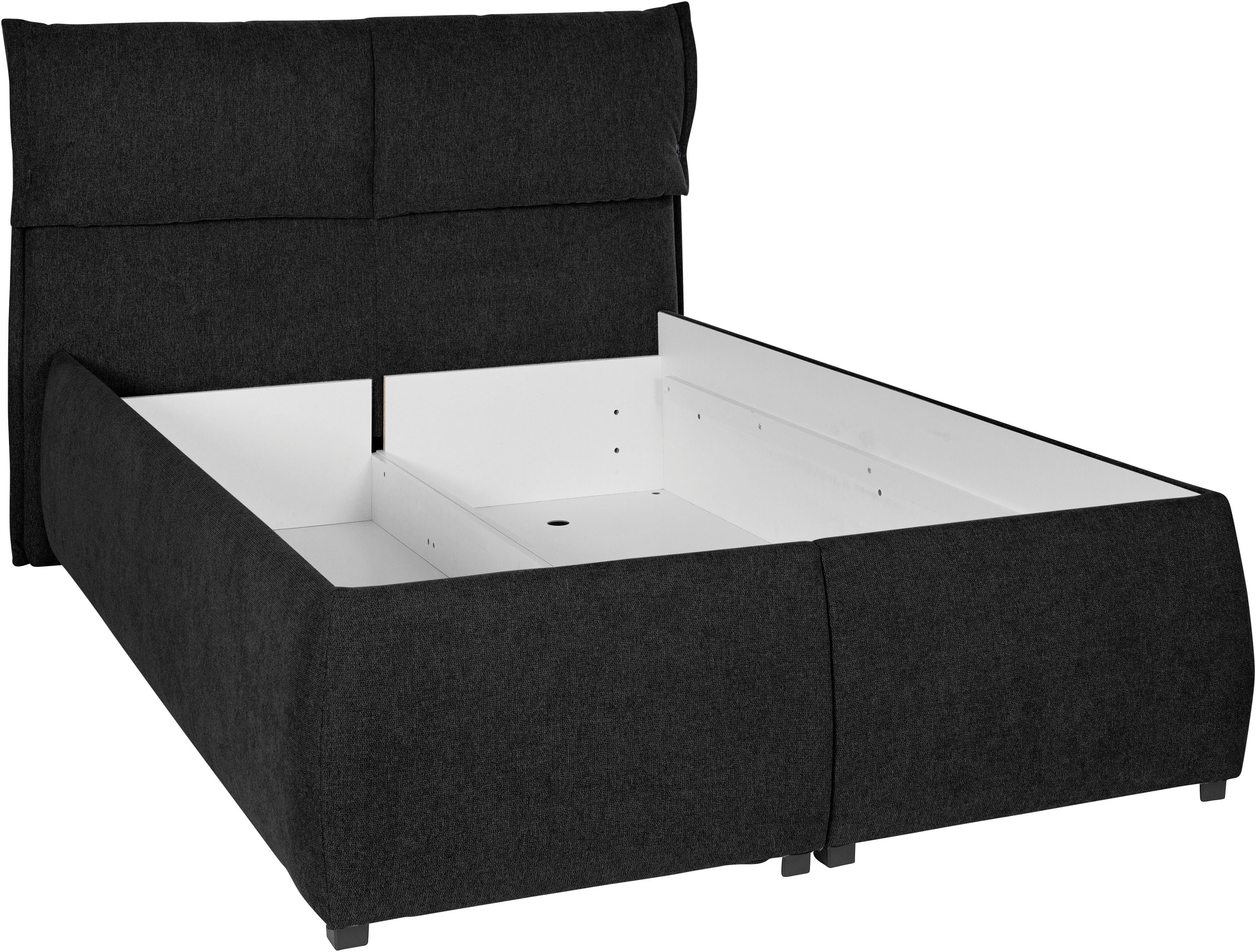 andas Gestoffeerd bed Jenson als bedframe of met 3 matrassoorten en hardheden