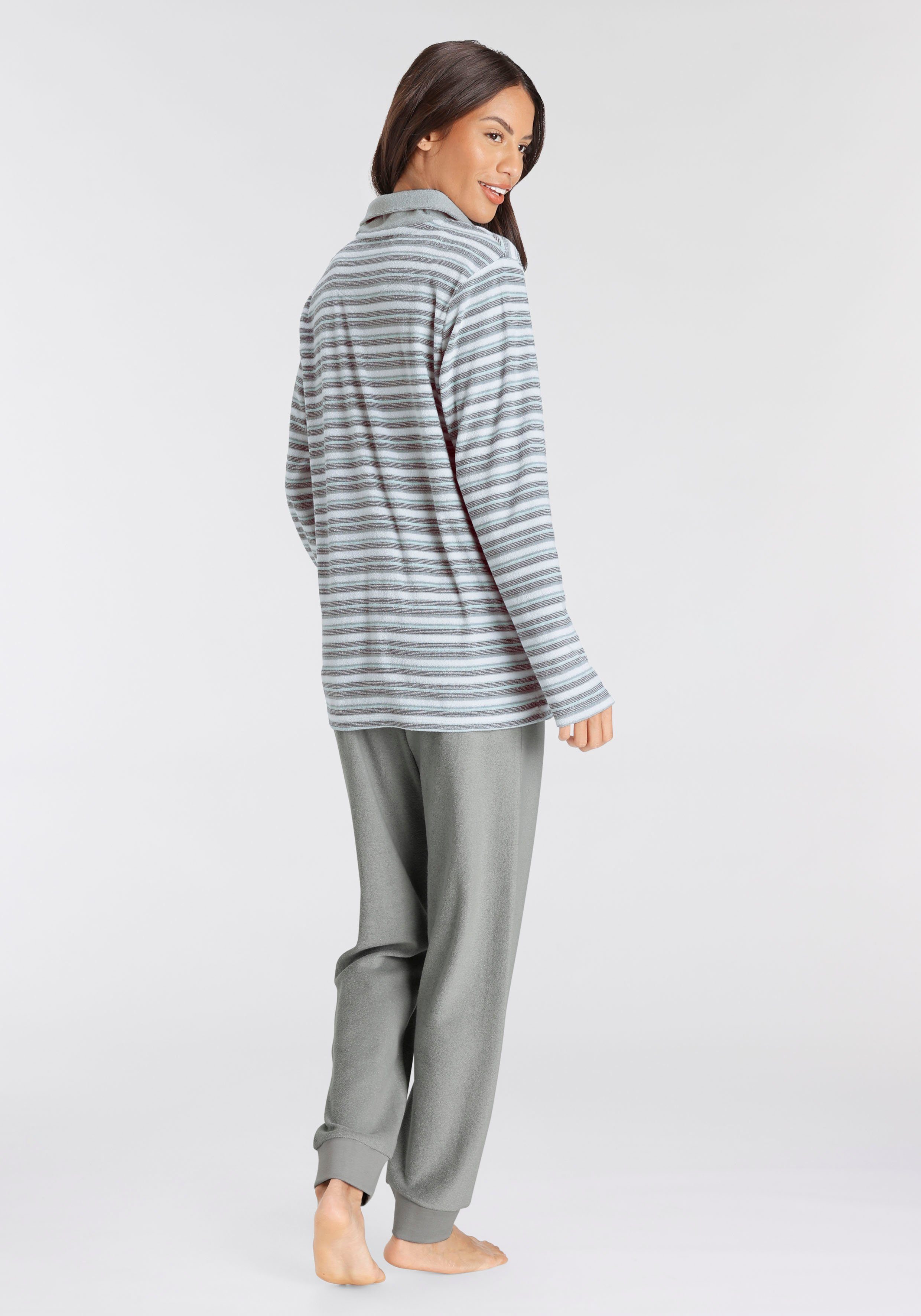 Vivance Dreams Pyjama van zachte frotté met rits (2-delig)