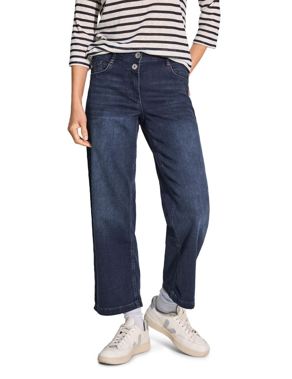 Cecil Wijde jeans NEELE BLUE BLA in five-pocketsstijl