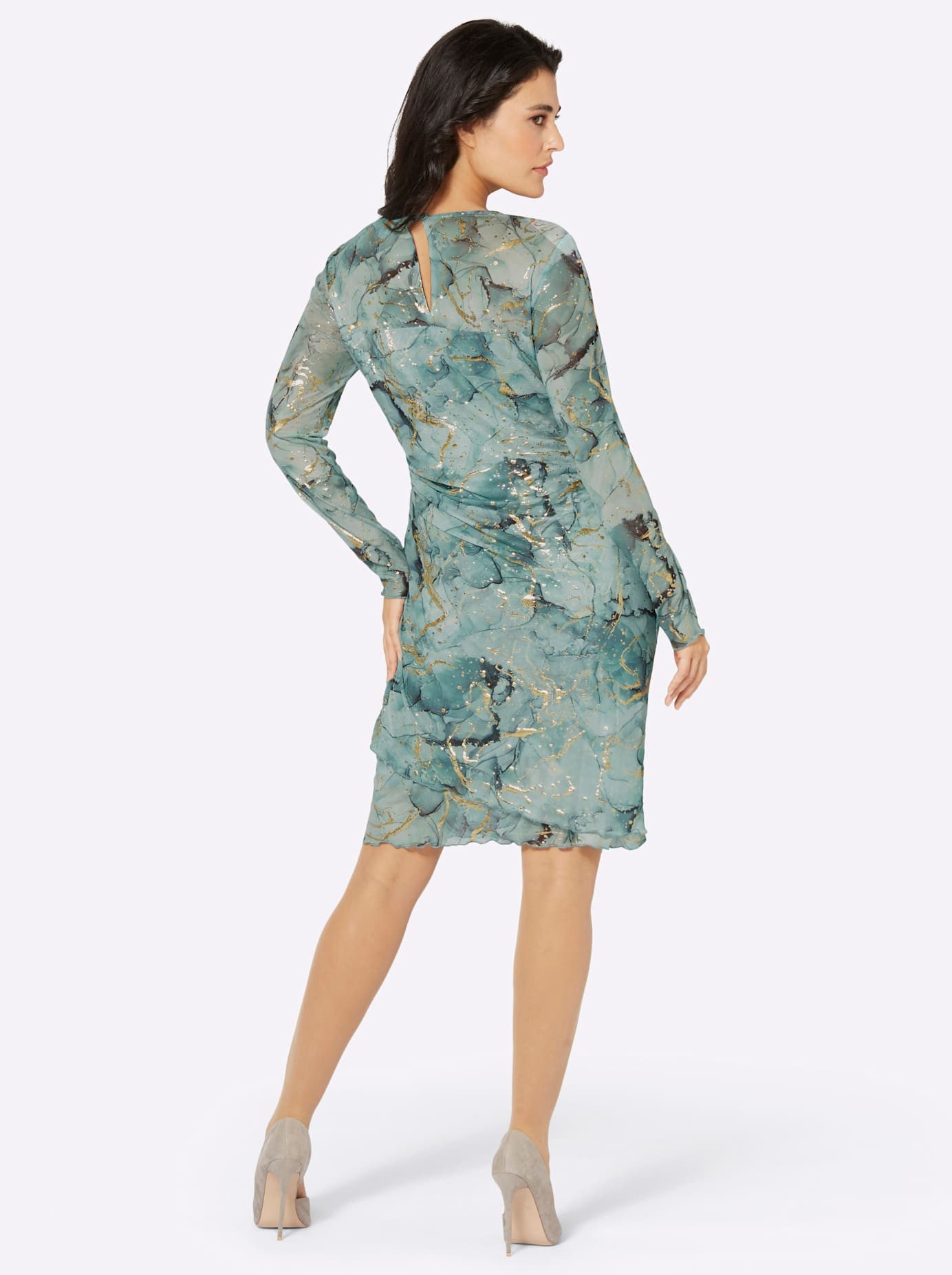 Creation L Gedessineerde jurk Mesh-jurk