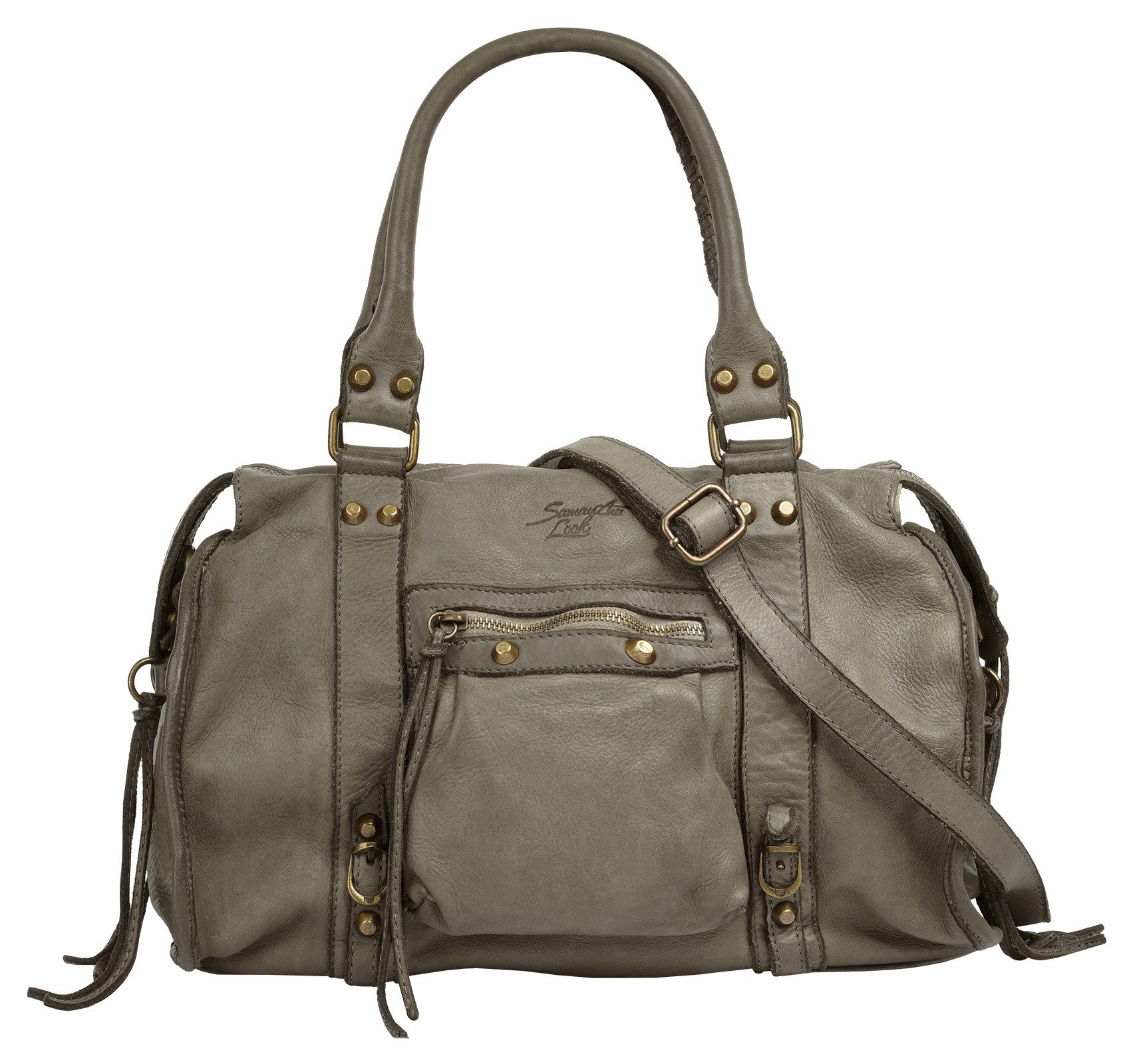 Samantha Look Shopper echt leer, made in italy (1-delig) dames shoppers bruin