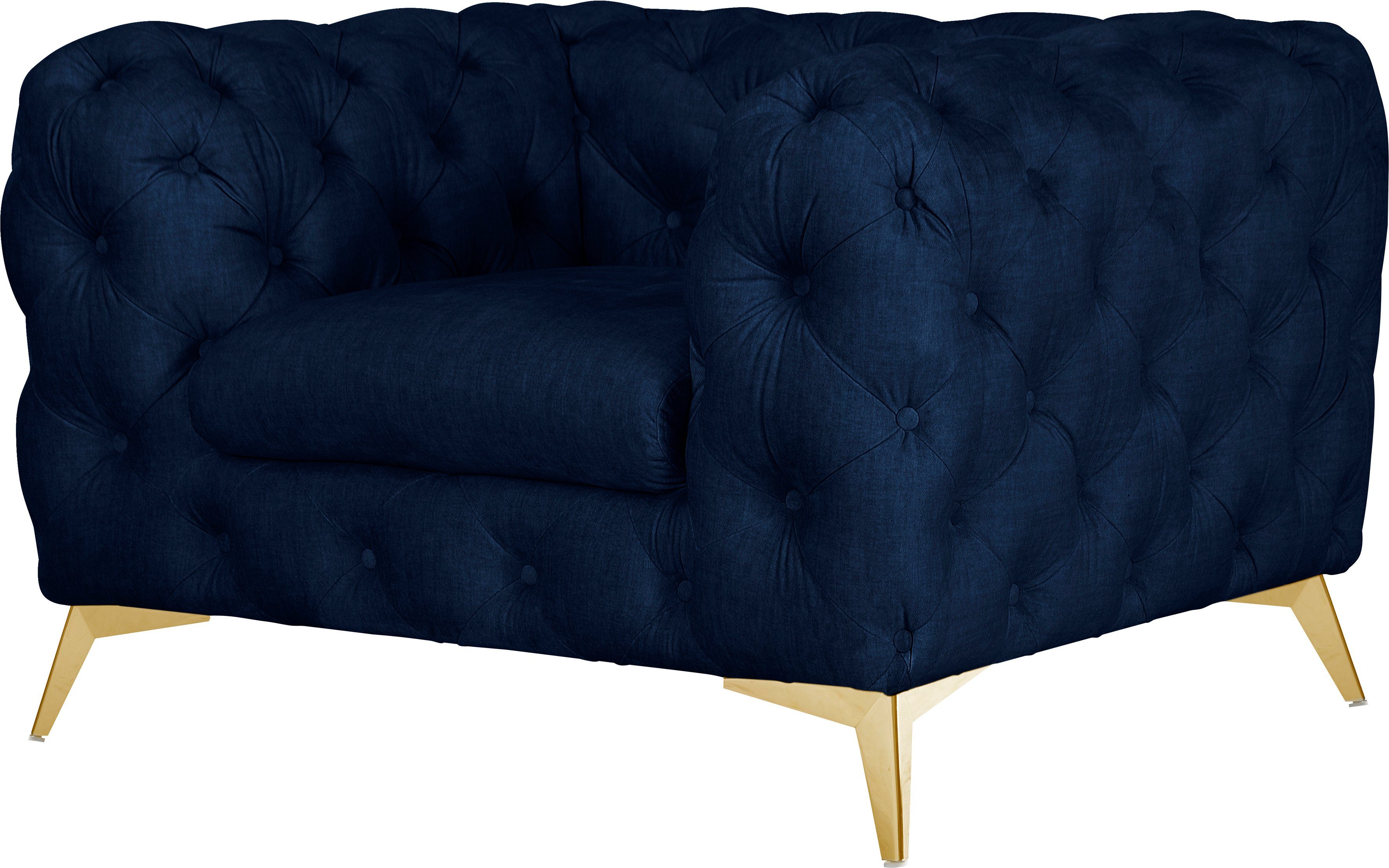 Leonique Chesterfield-fauteuil Glynis Fauteuil luxueuze capitonnage, moderne chesterfield look, kleur van de poten ter keuze