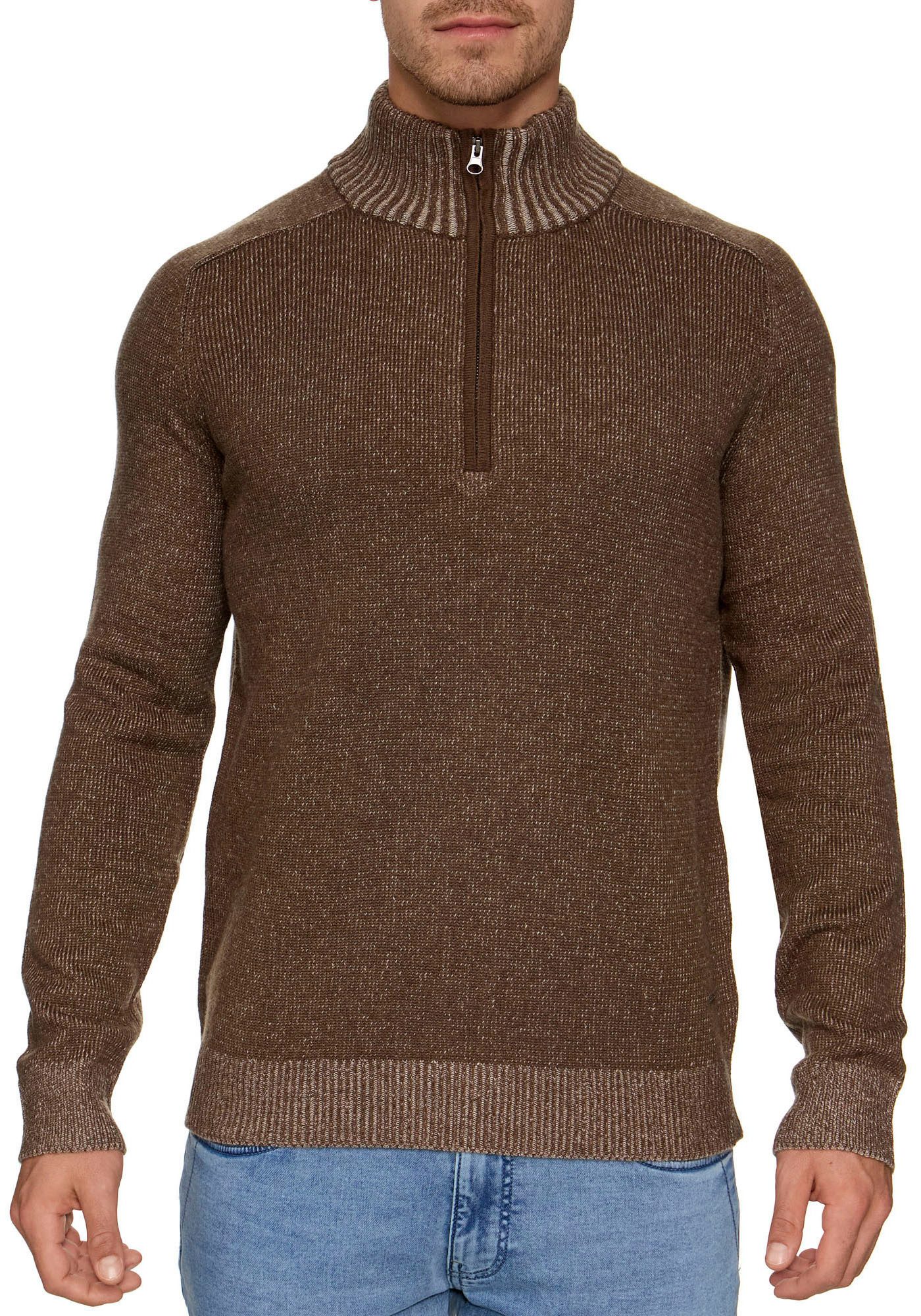 Indicode Schipperstrui INAntino heren pullovers maat XL bruin