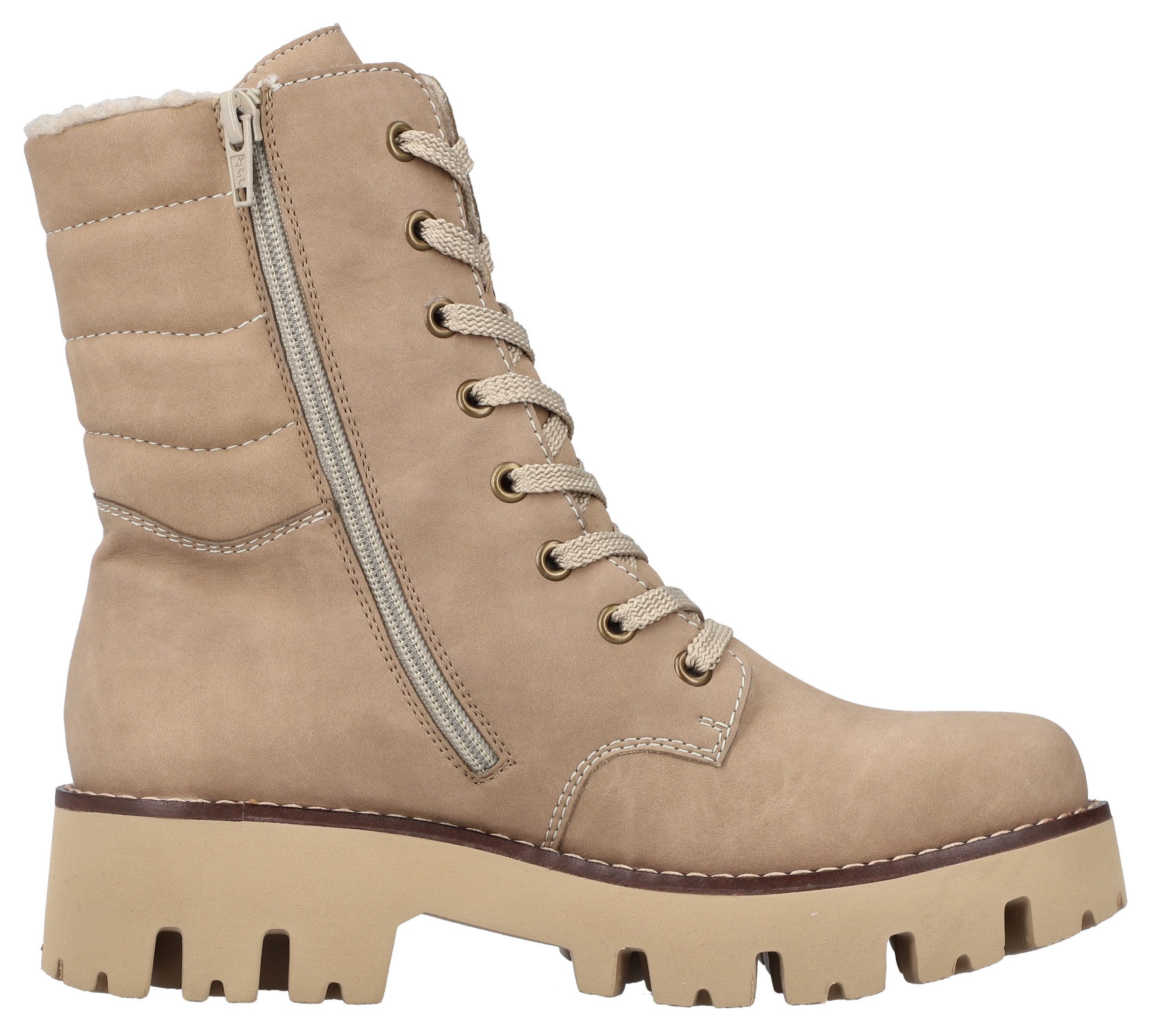 Rieker Winterlaarsjes winterlaarzen, veterschoenen, profielzool, met binnenrits