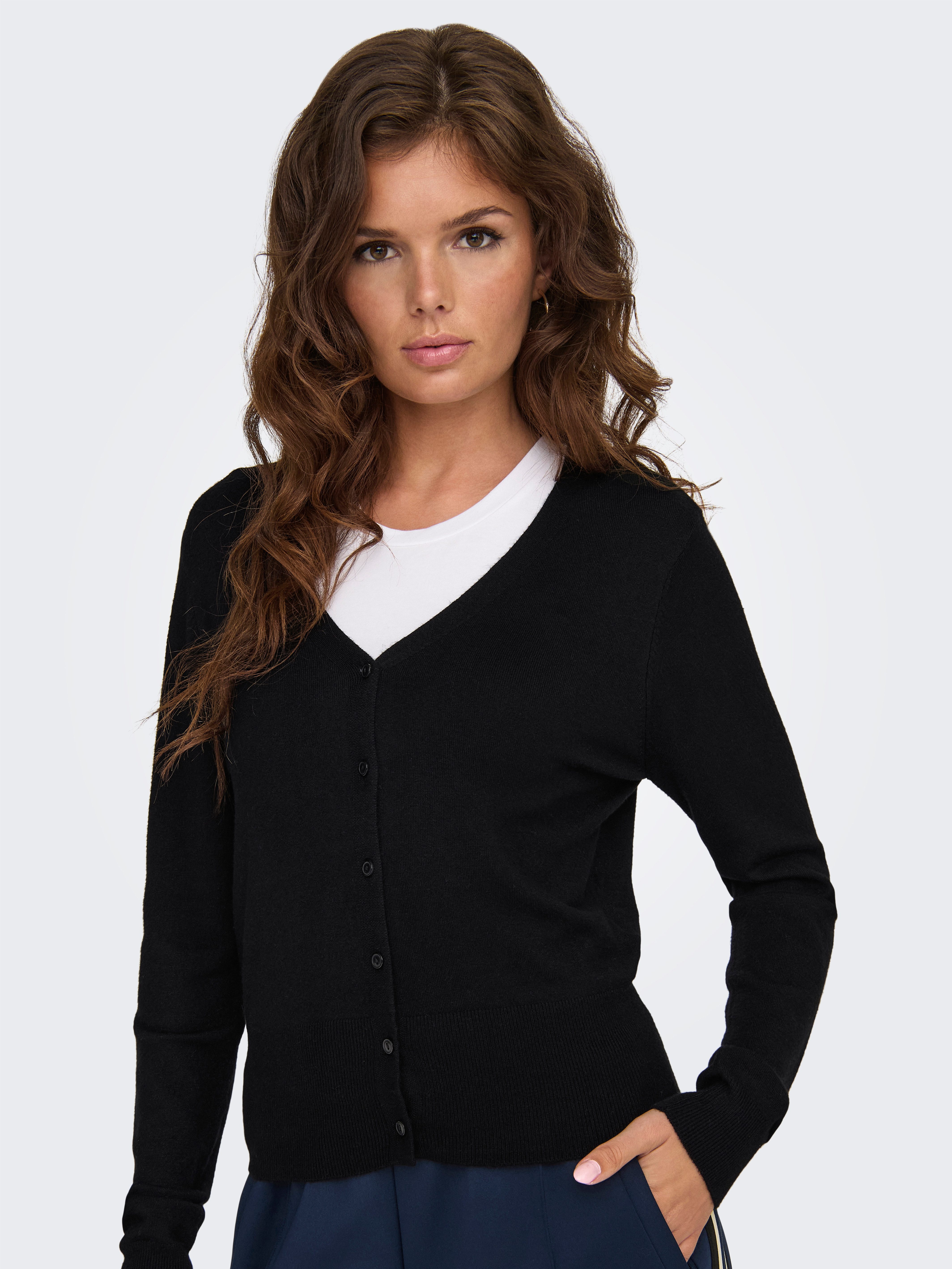 Only Vest ONLVENICE LIFE LS VNECK CARDI KNT NOOS