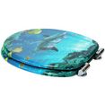 sanilo sets badkameraccessoires dolfijn koraal (complete set, 3-delig) blauw