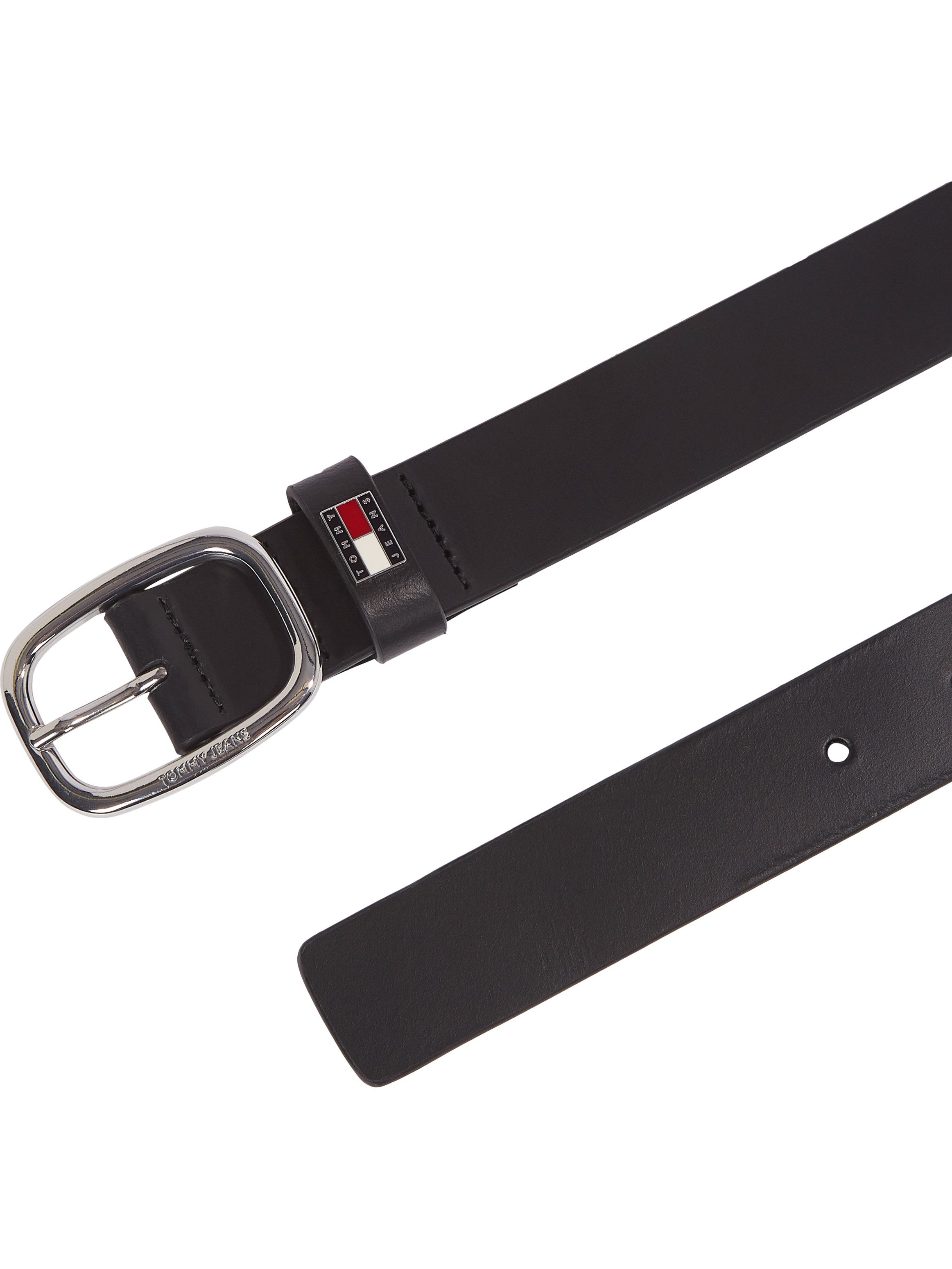 TOMMY JEANS Leren riem TJW OVAL 3.0 Ovale eenvoudig pin sluiting en logo op de sluiting