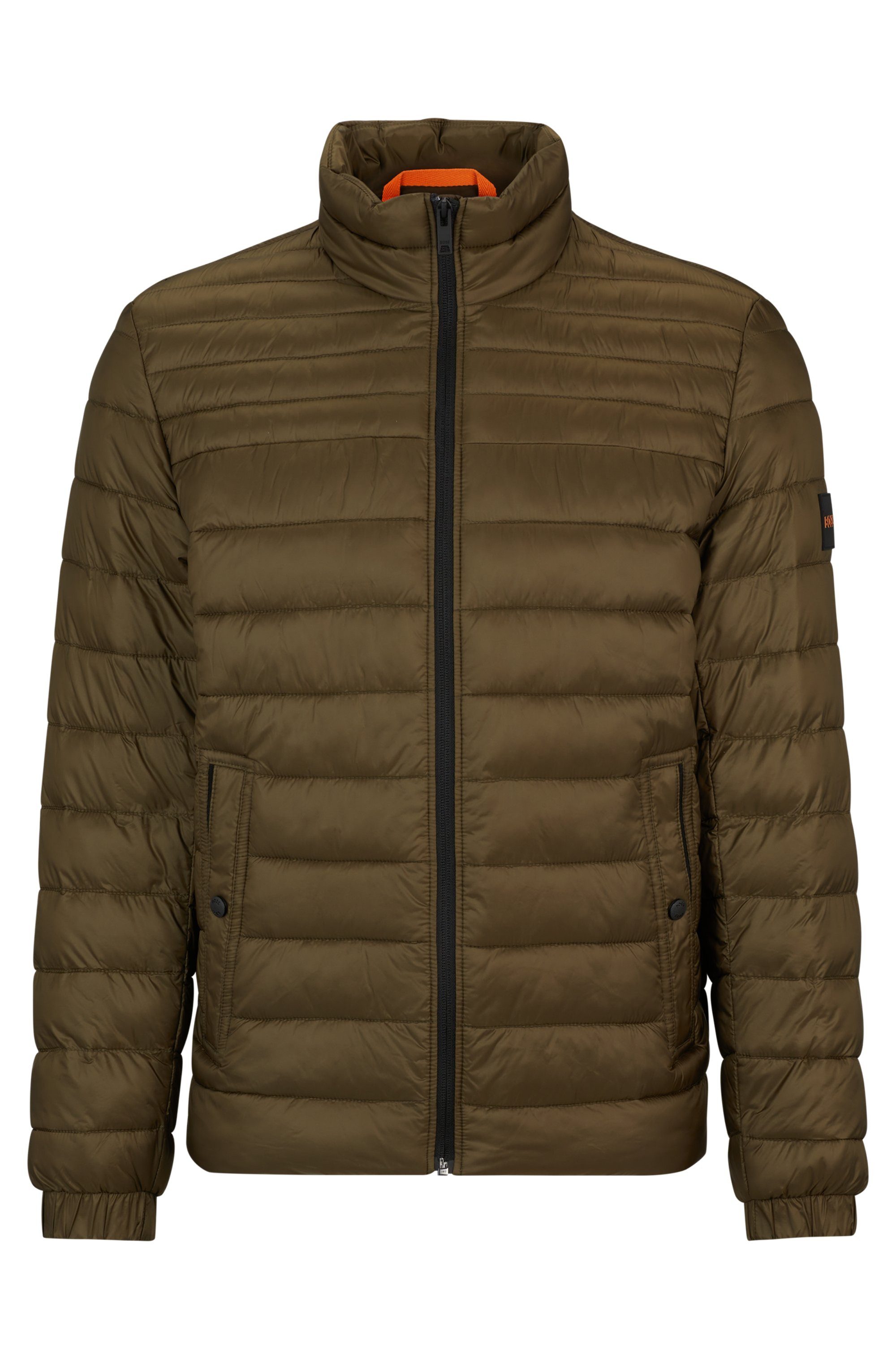 Boss Orange Outdoorjack Oden1 met boss logopatch op de mouw