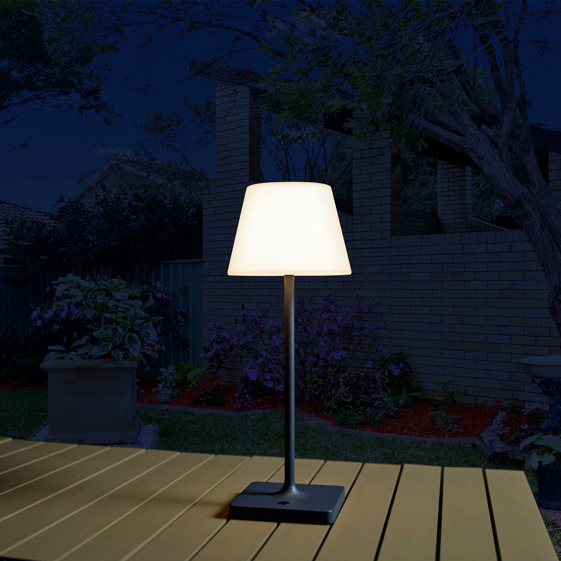 Paco Home Tafellamp Chris In en outdoor tuin LED accu lamp oplaadbaar IP44 dimbaar