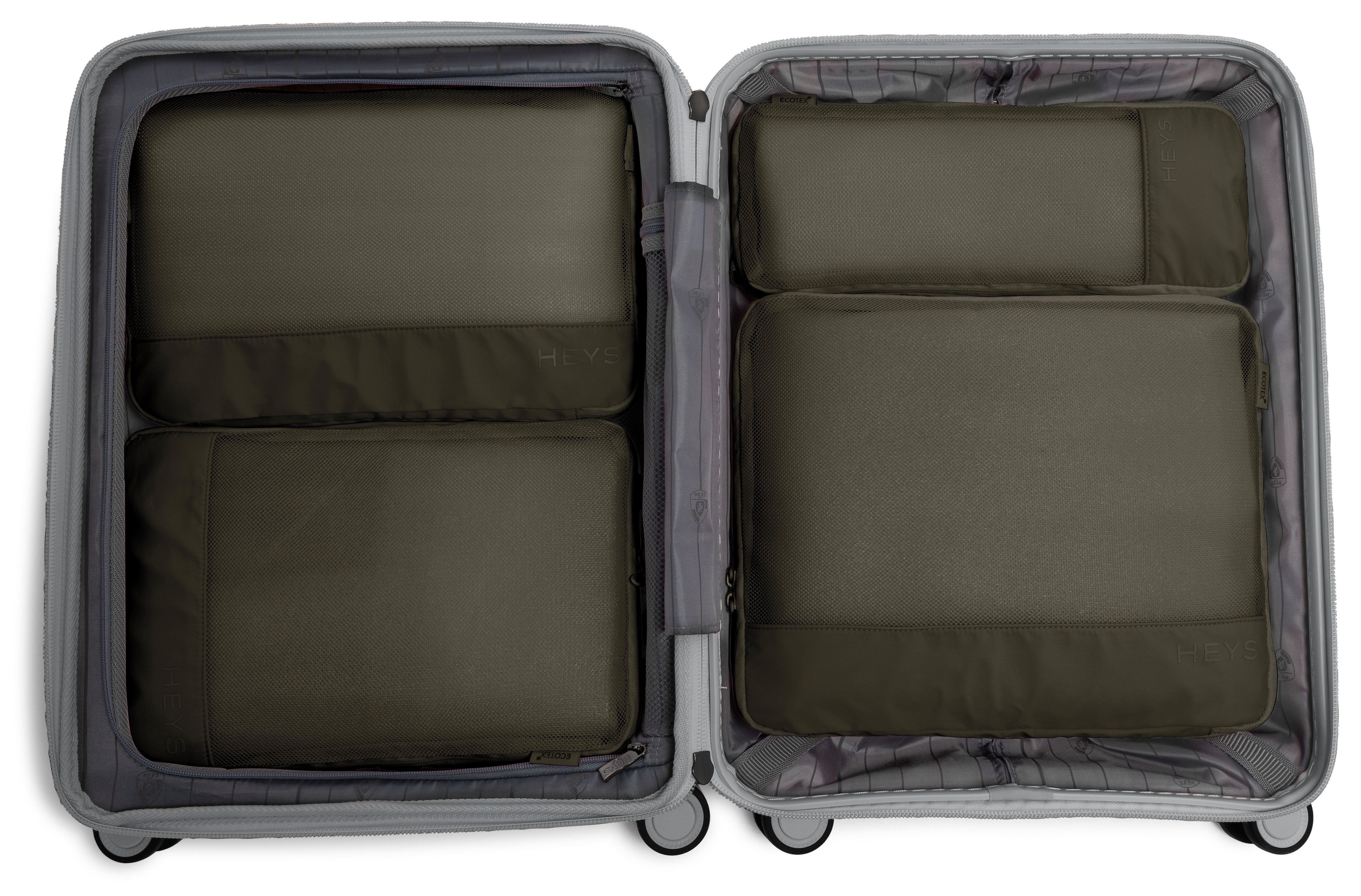 Heys Kofferorganizer Ecotex Compression Packing Cube incompressible packing cubes, packing bags, organizer for suitcase (set, 4-delig)