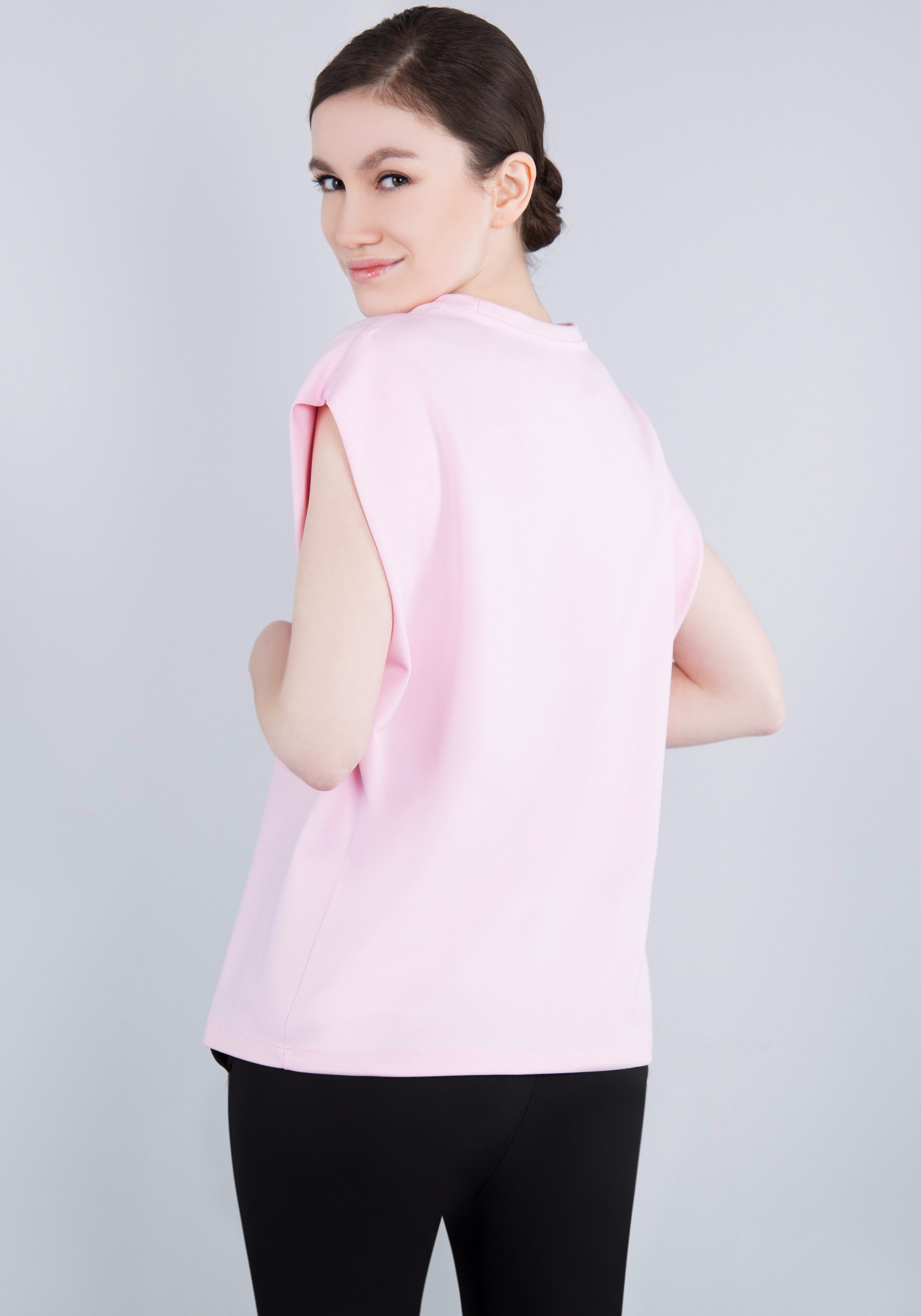 IMPERIAL T-shirt Mouwloos "Punto Milano" shirt met omgeslagen armsgaten