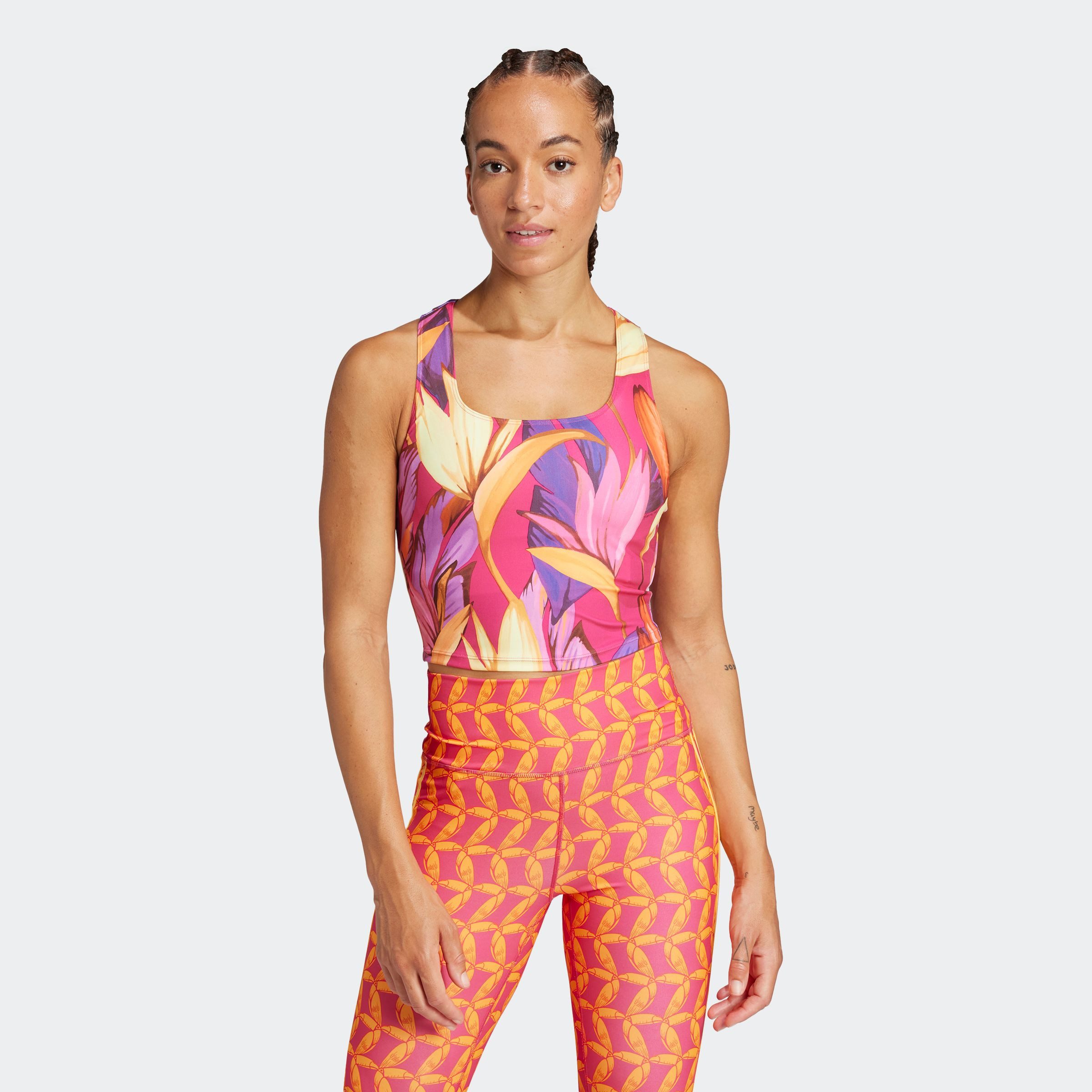 adidas Performance Tanktop FARM TRN TANK dames tanktops maat XS roze