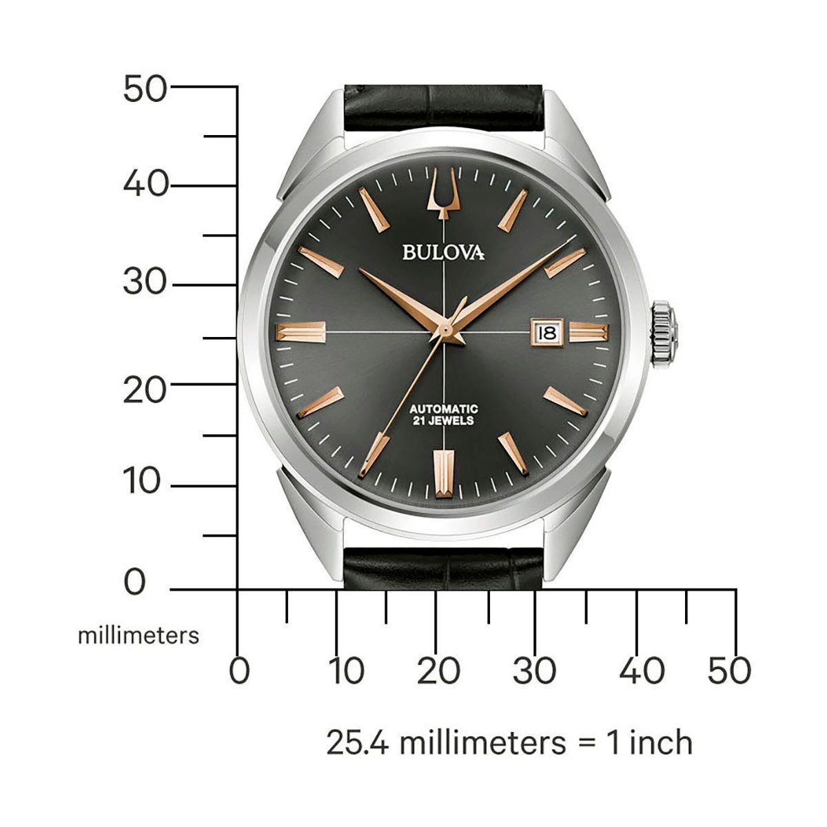Bulova Automatisch horloge 96B422 Polshorloge, herenhorloge, dameshorloge, roestvrijstalen band, saffierglas