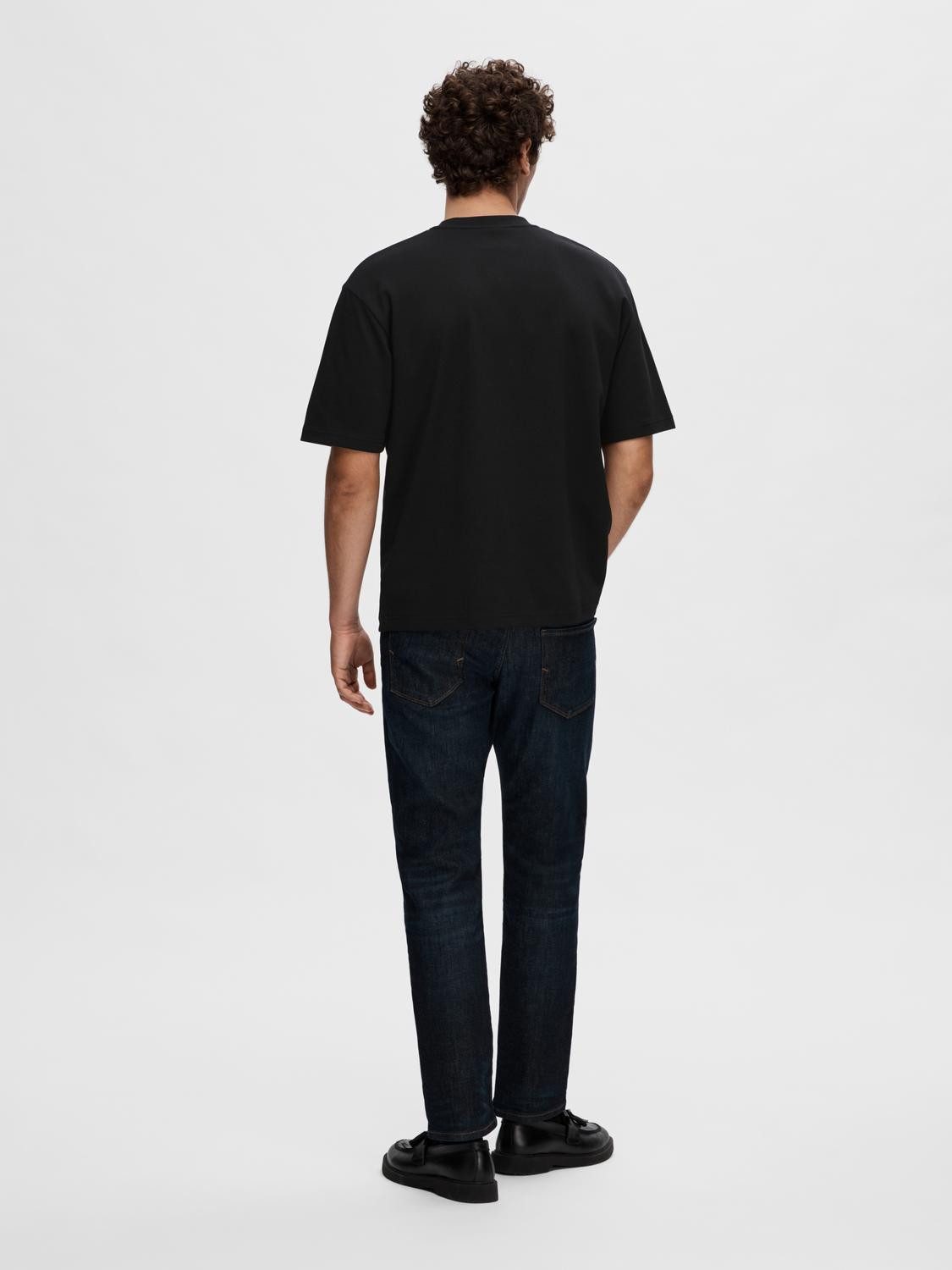 SELECTED HOMME Shirt met ronde hals SLHLOOSEOSCAR SS O-NECK TEE NOOS