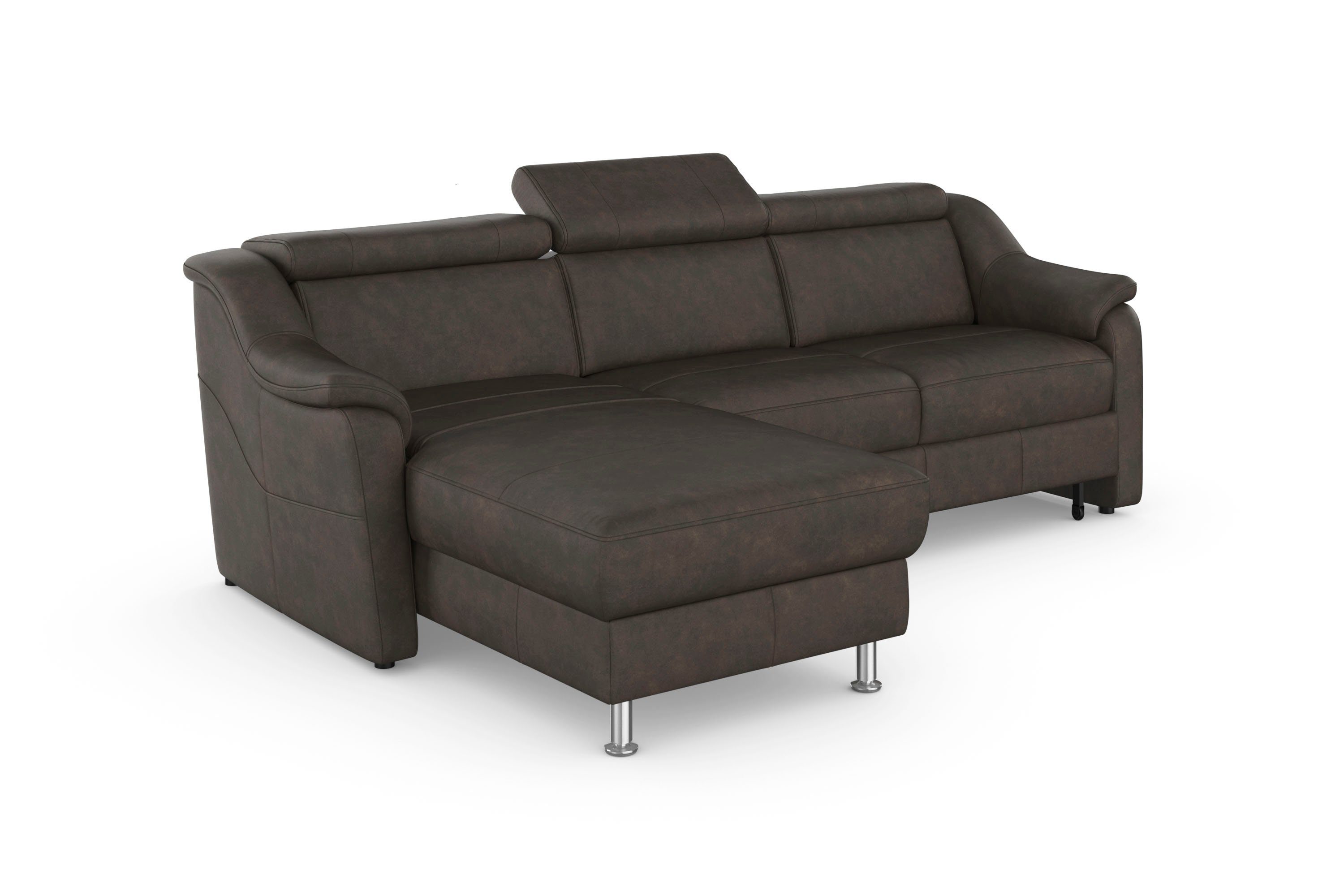 sit&more Hoekbank Freetown L-vorm met verstelbare hoofdsteun en comfortabele binnenvering