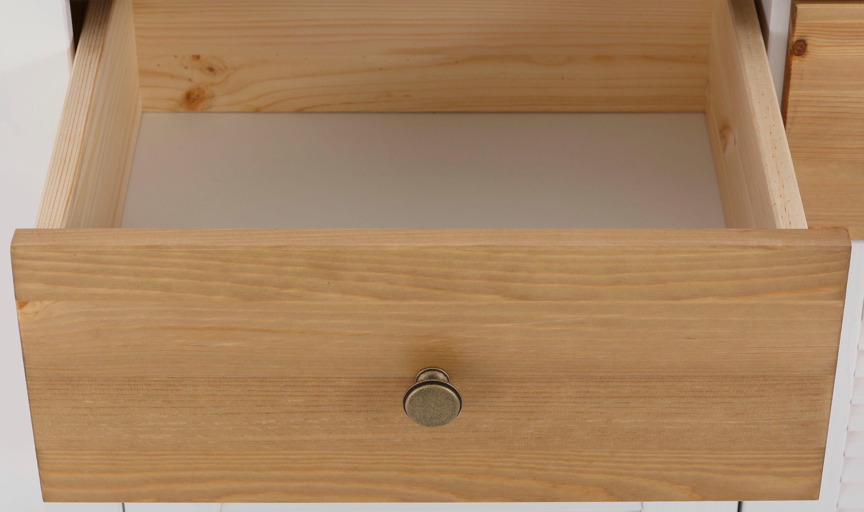 Home affaire Schoenenkast Ayanna commode voor ongeveer 9 paar schoenen Schoenenkast van massief grenen, FSC®, breedte 94 cm