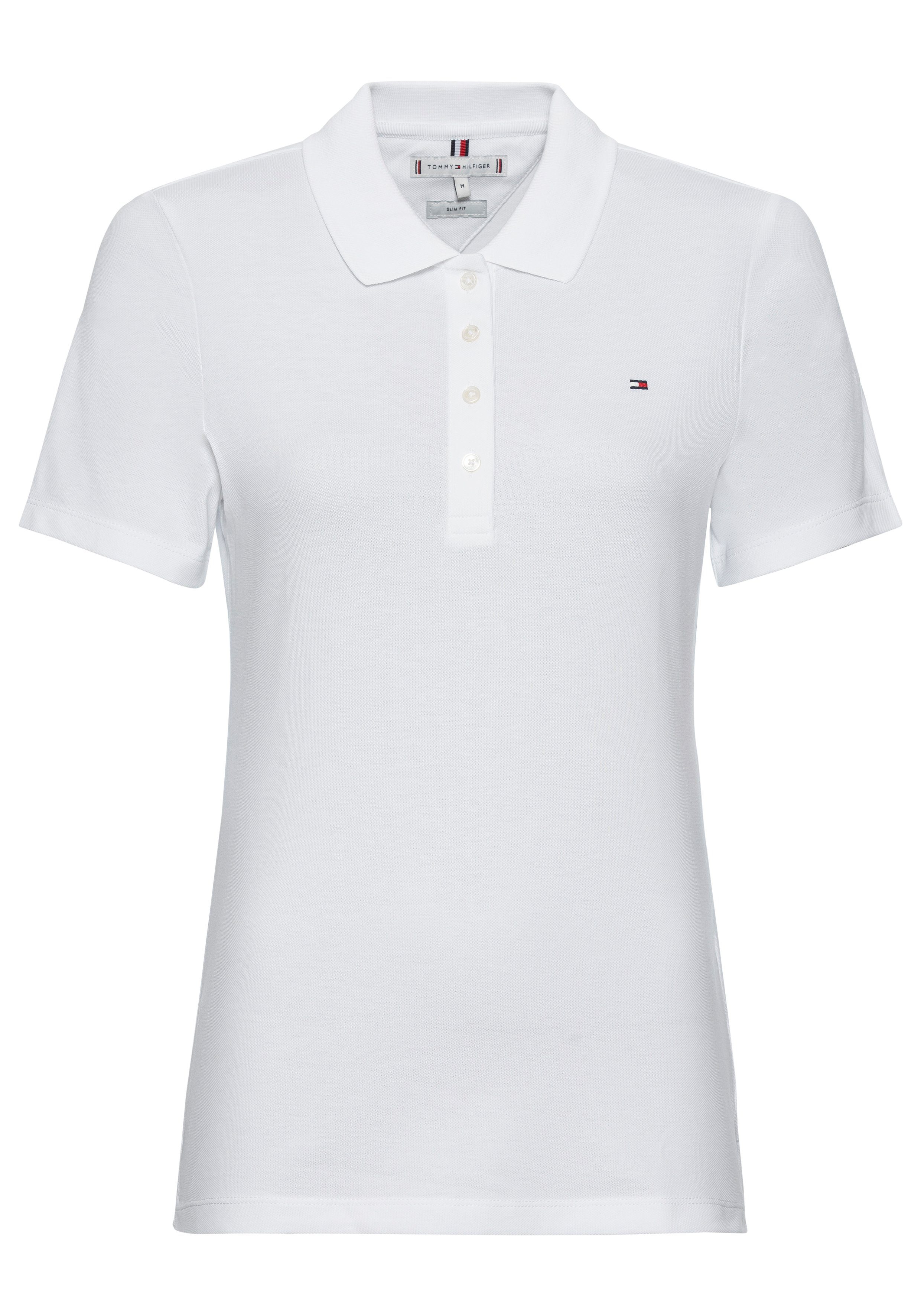 Tommy Hilfiger Poloshirt 1985 SLIM PIQUE POLO SS met tommy hilfiger-merklabel