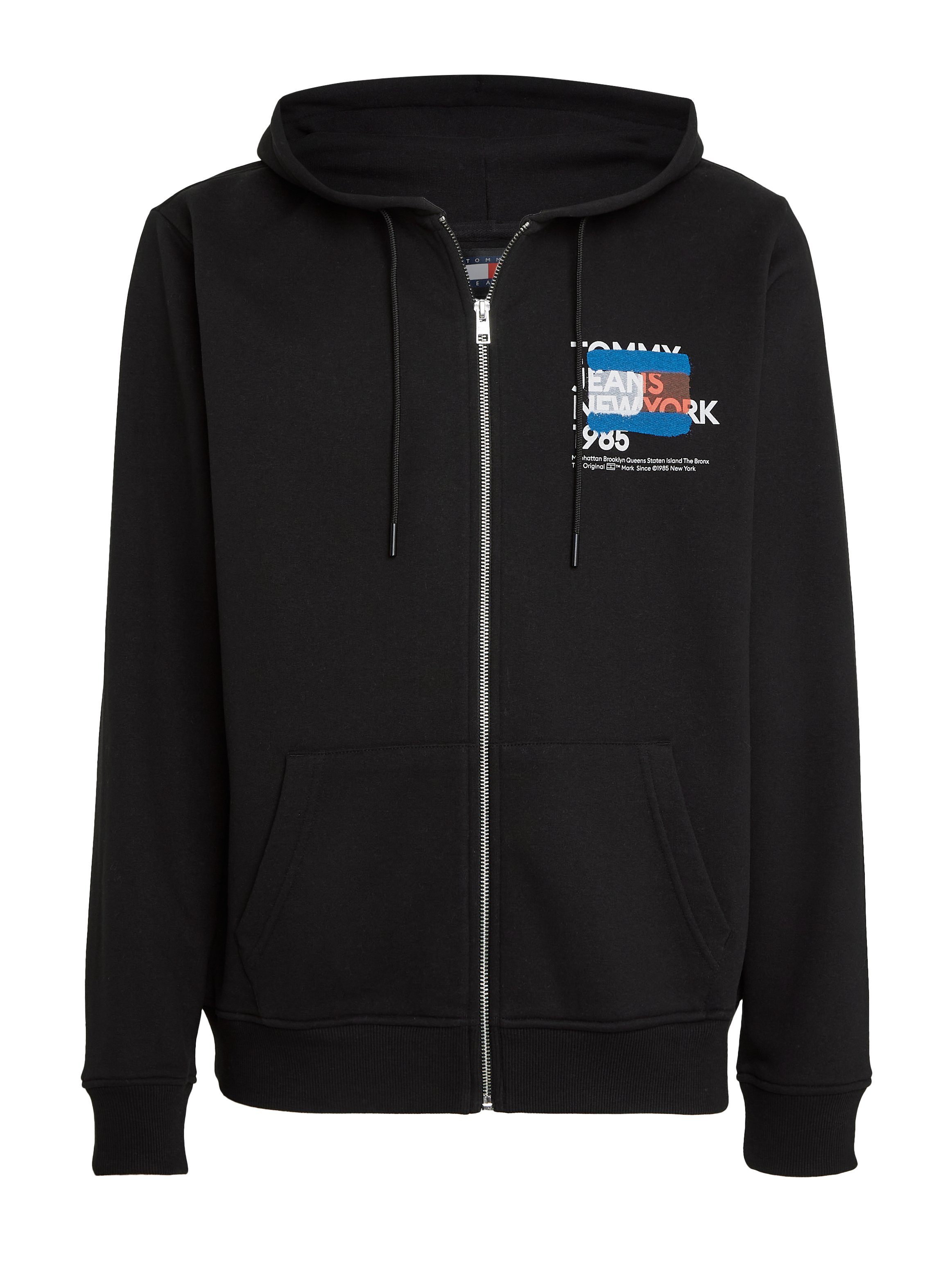 TOMMY JEANS Sweatvest TJM REG GRAFFITI ZIP TRU dubbelzijdig bedrukt met modieuze print