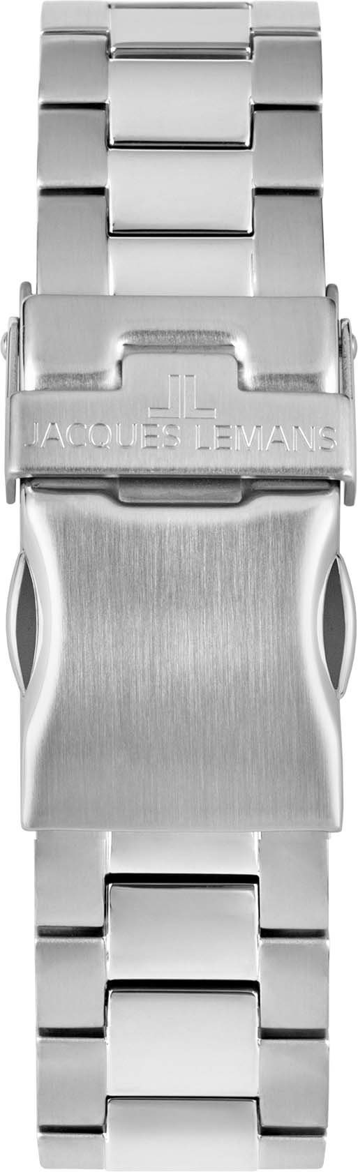 Jacques Lemans Chronograaf Barcelona, 42-2C Quartz horloge, armbanduhr, herenhorloge, roestvrijstalen band, tot 10 bar waterdicht.