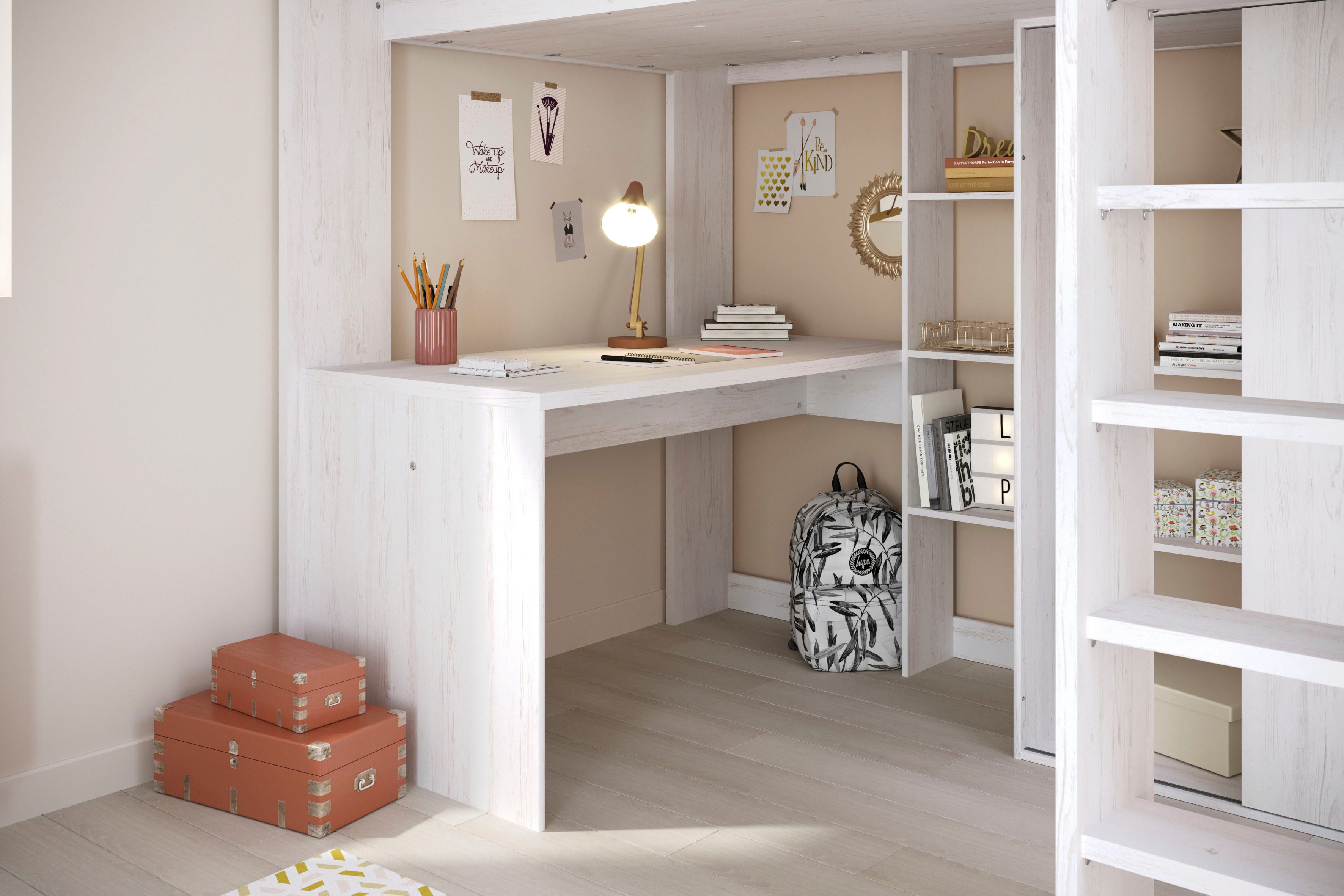 Parisot Hoogslaper Higher incl. kast , bureau en rek