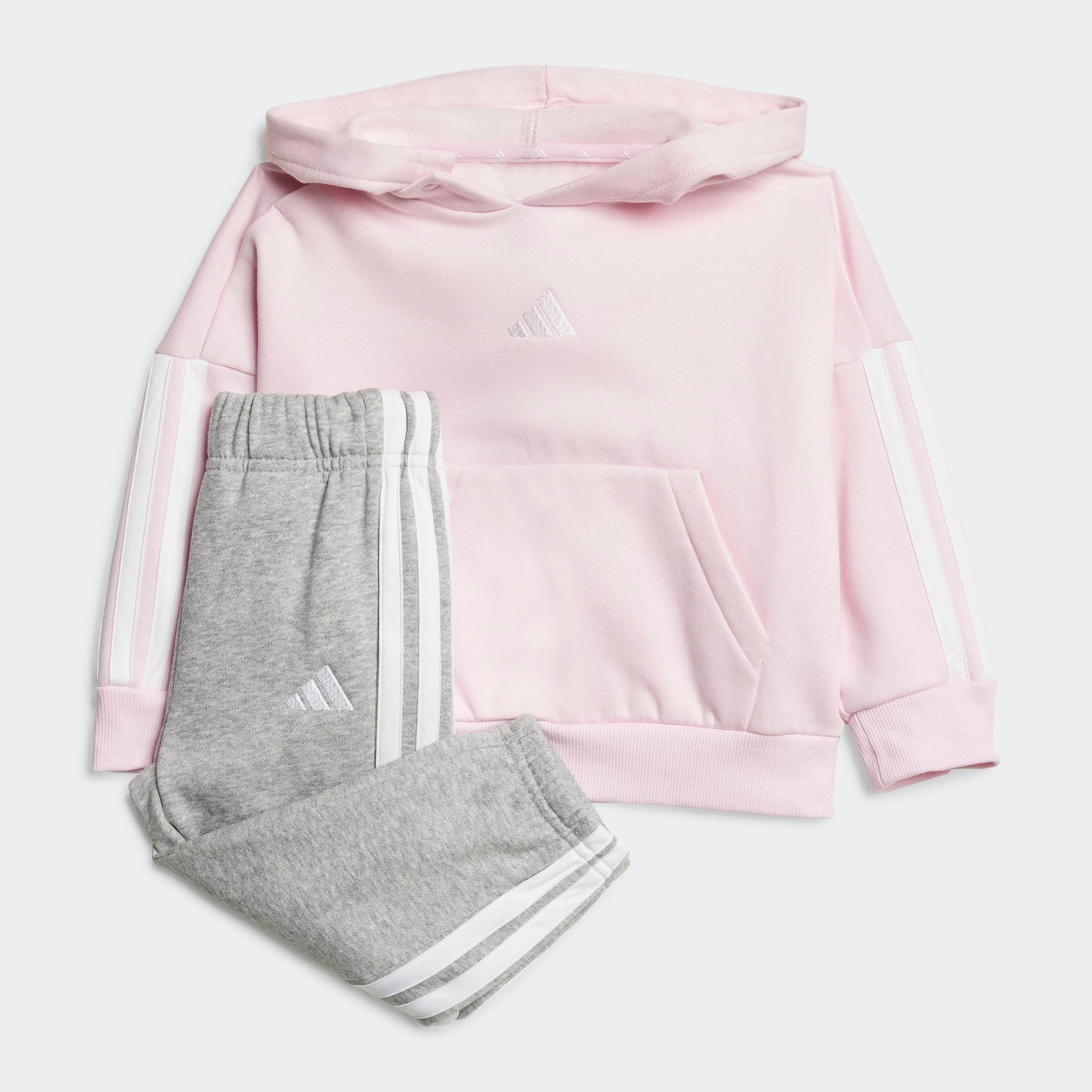 adidas Sportswear Trainingspak I 3S FL HD JOG (2-delig) kinderen trainingspakken maat 98 roze
