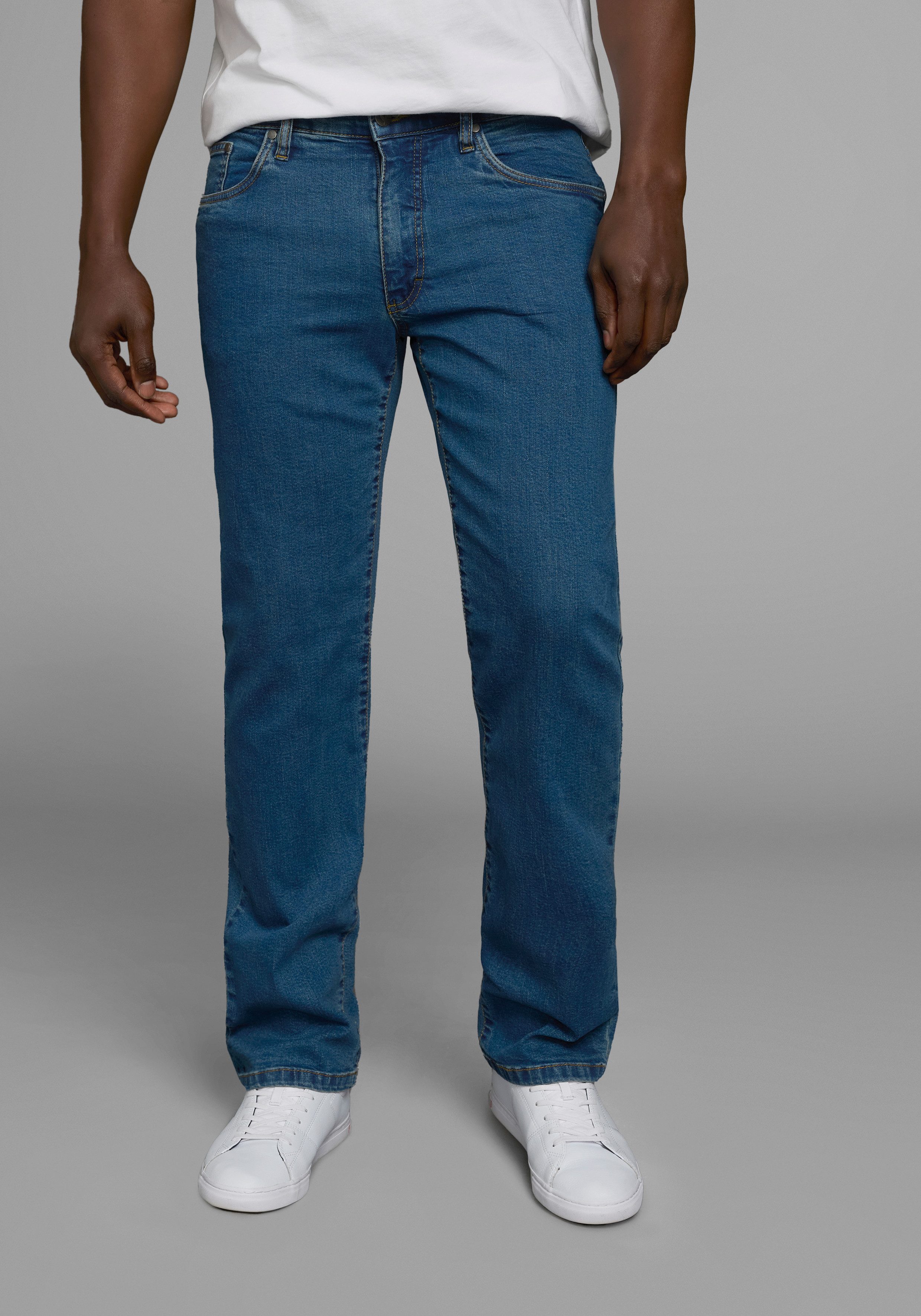 Arizona Stretch jeans John rechte pasvorm, lage taille, met five-pocket-configuratie (set, 2-delig)