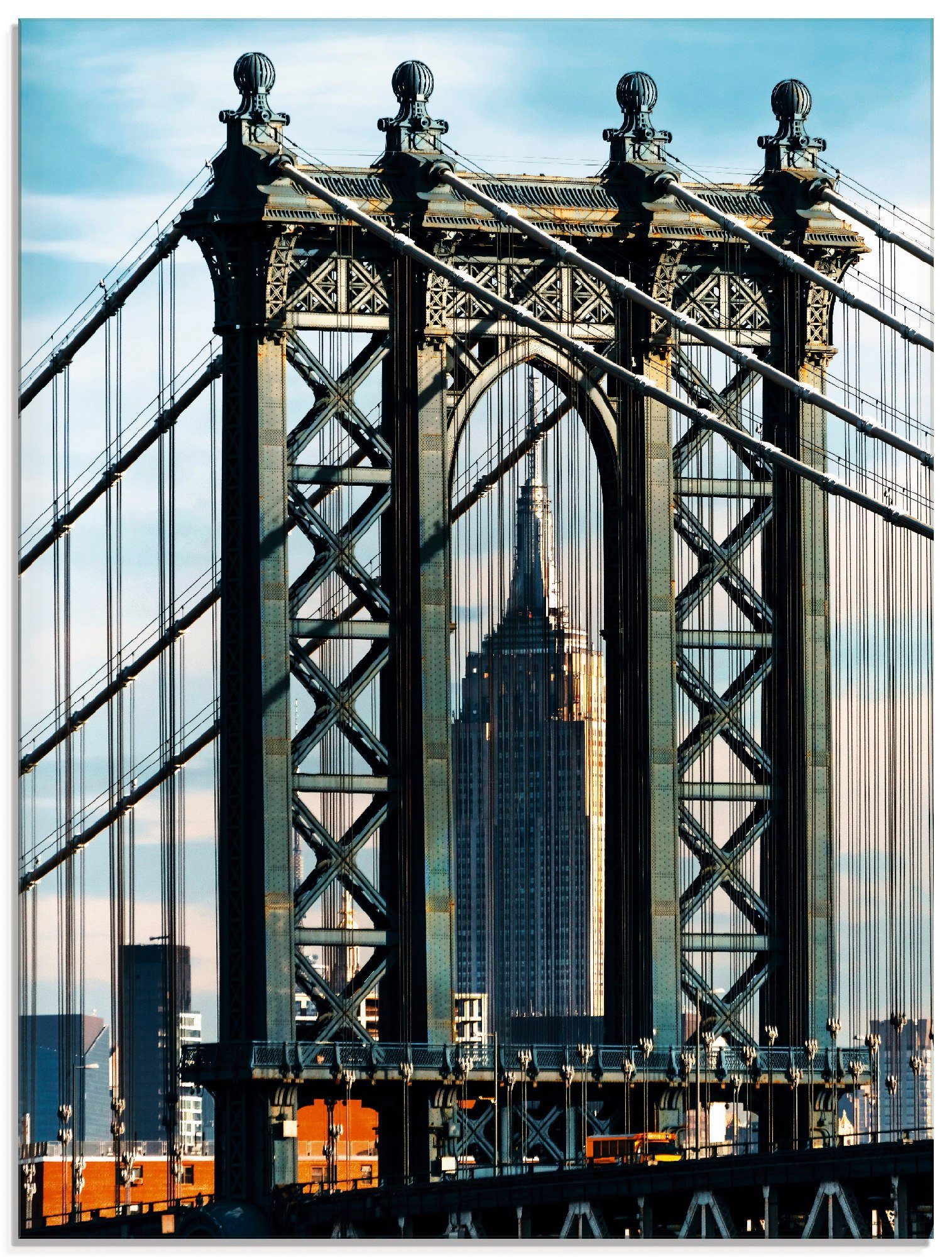 Artland Print op glas New York Manhattan Bridge (1 stuk)