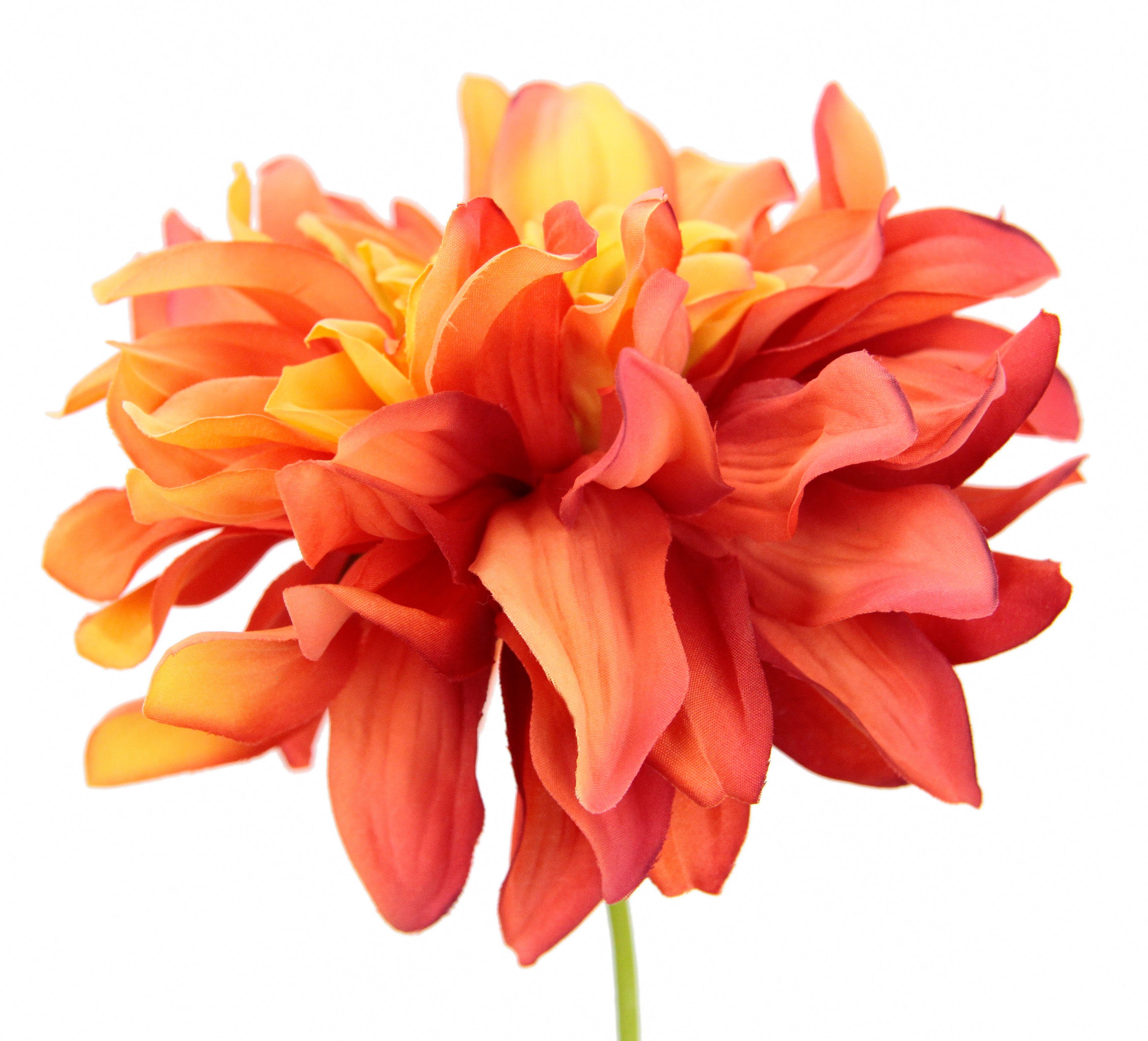 I.GE.A. Kunstbloem Dahlia Enkele bloem, steelbloem, 3-delige set (3 stuks)