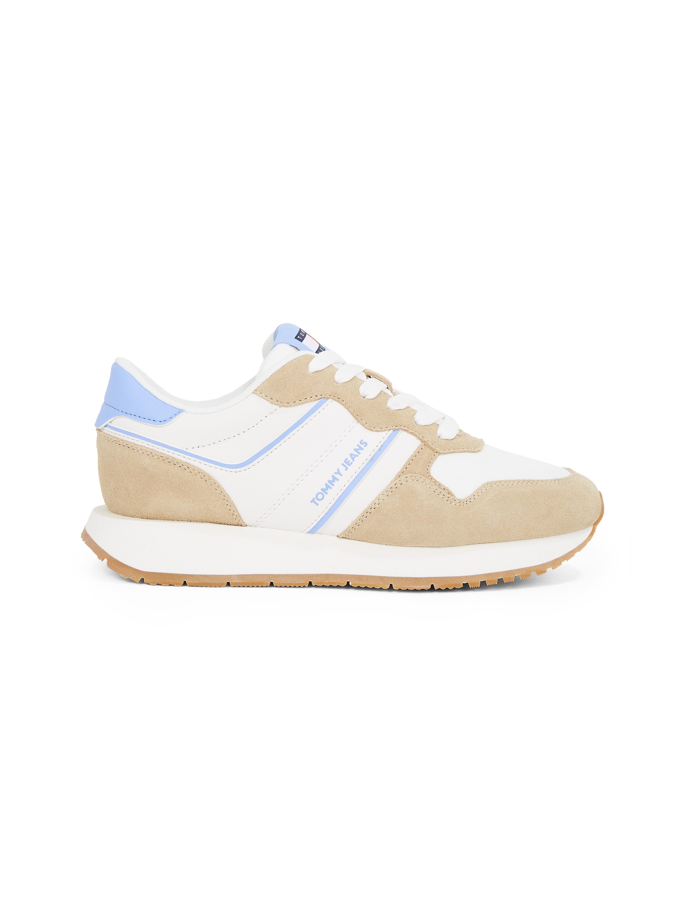 TOMMY JEANS Plateausneakers TJW EVA RUNNER LIGHT vrijetijdsschoen, lage schoen, veterschoen met contrastafwerkingen