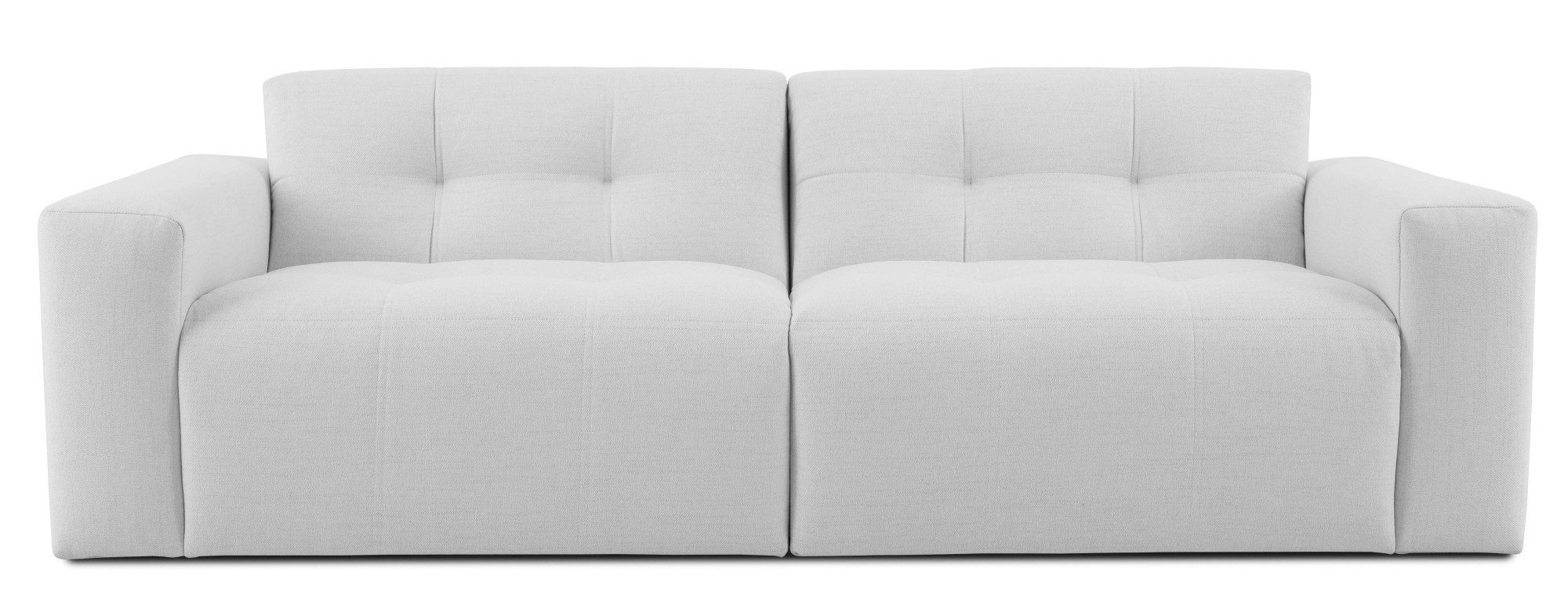 INOSIGN 3-zitsbank Tapley Breedte 220 cm, fijne structuur, met knoopstiksel, vloerhoog