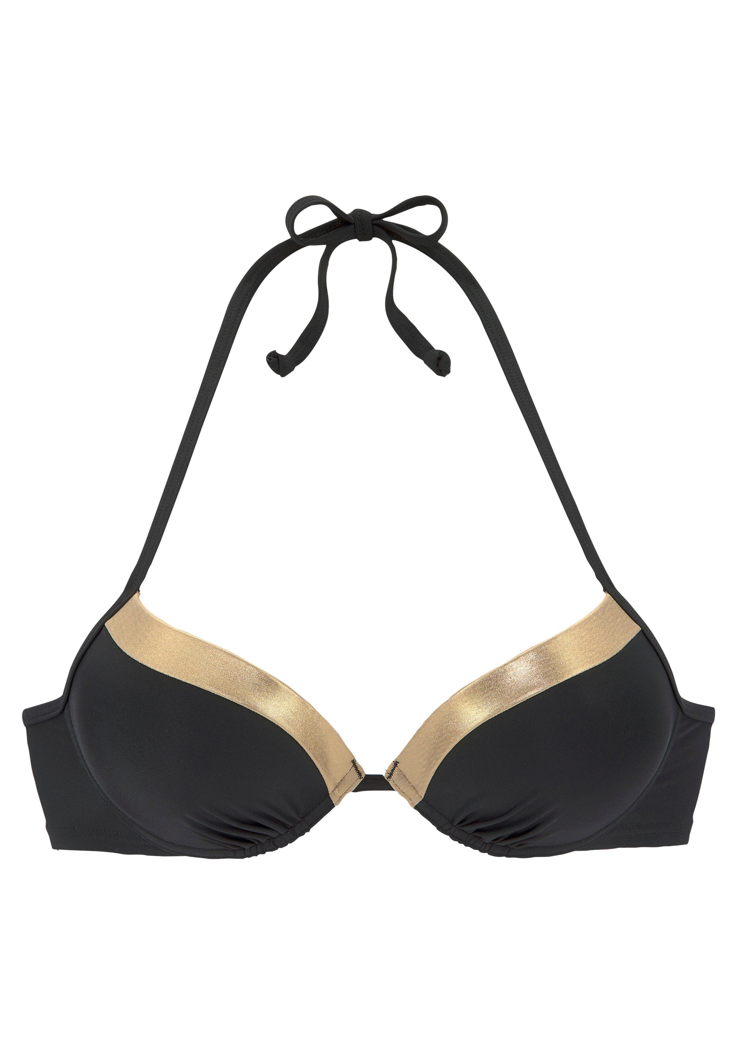 Lascana Push-upbikinitop Elodie met trendy materiaalelement
