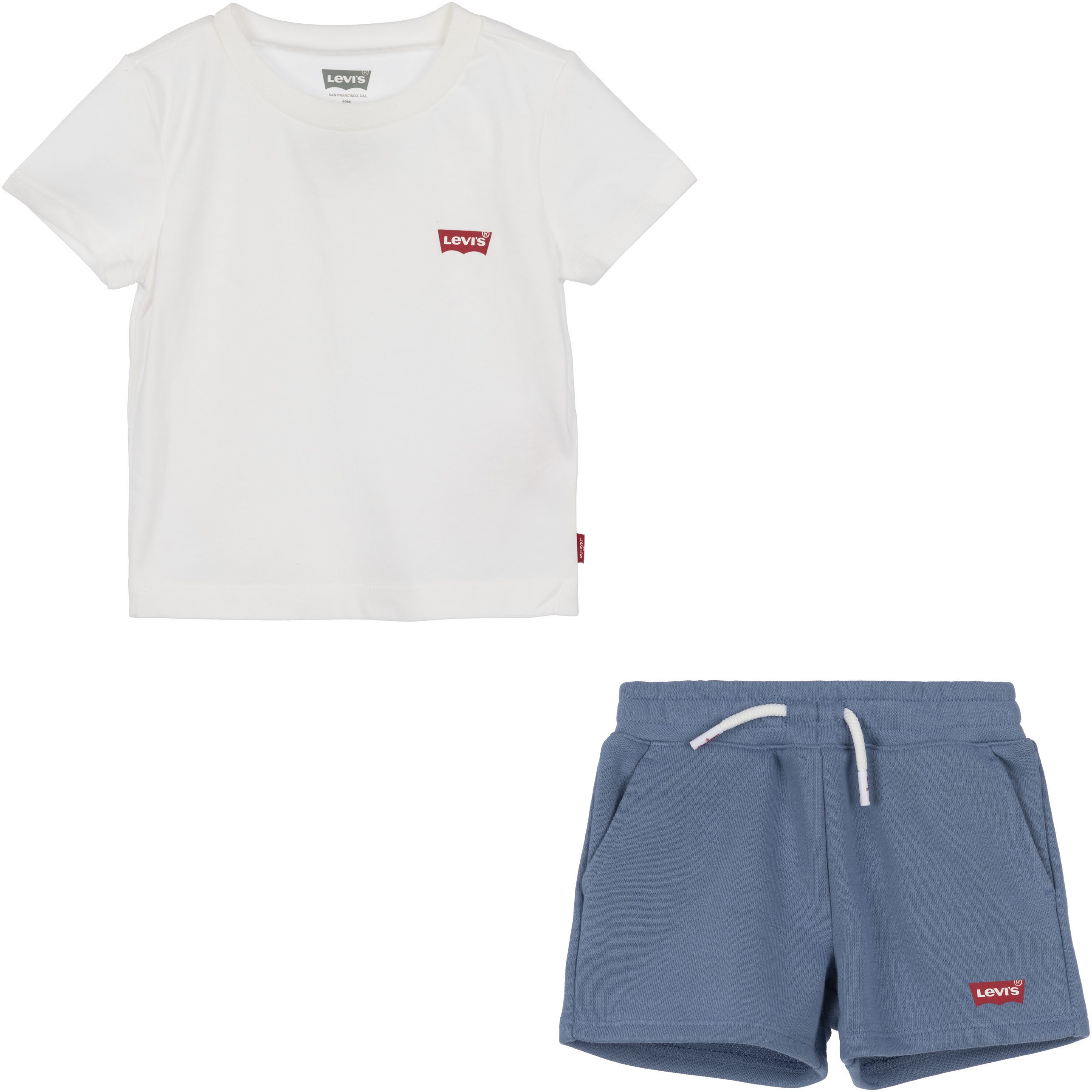 Levi's Kidswear Shirt short LVB BATWING TEE & KNIT SHORT S (set, 2-delig)