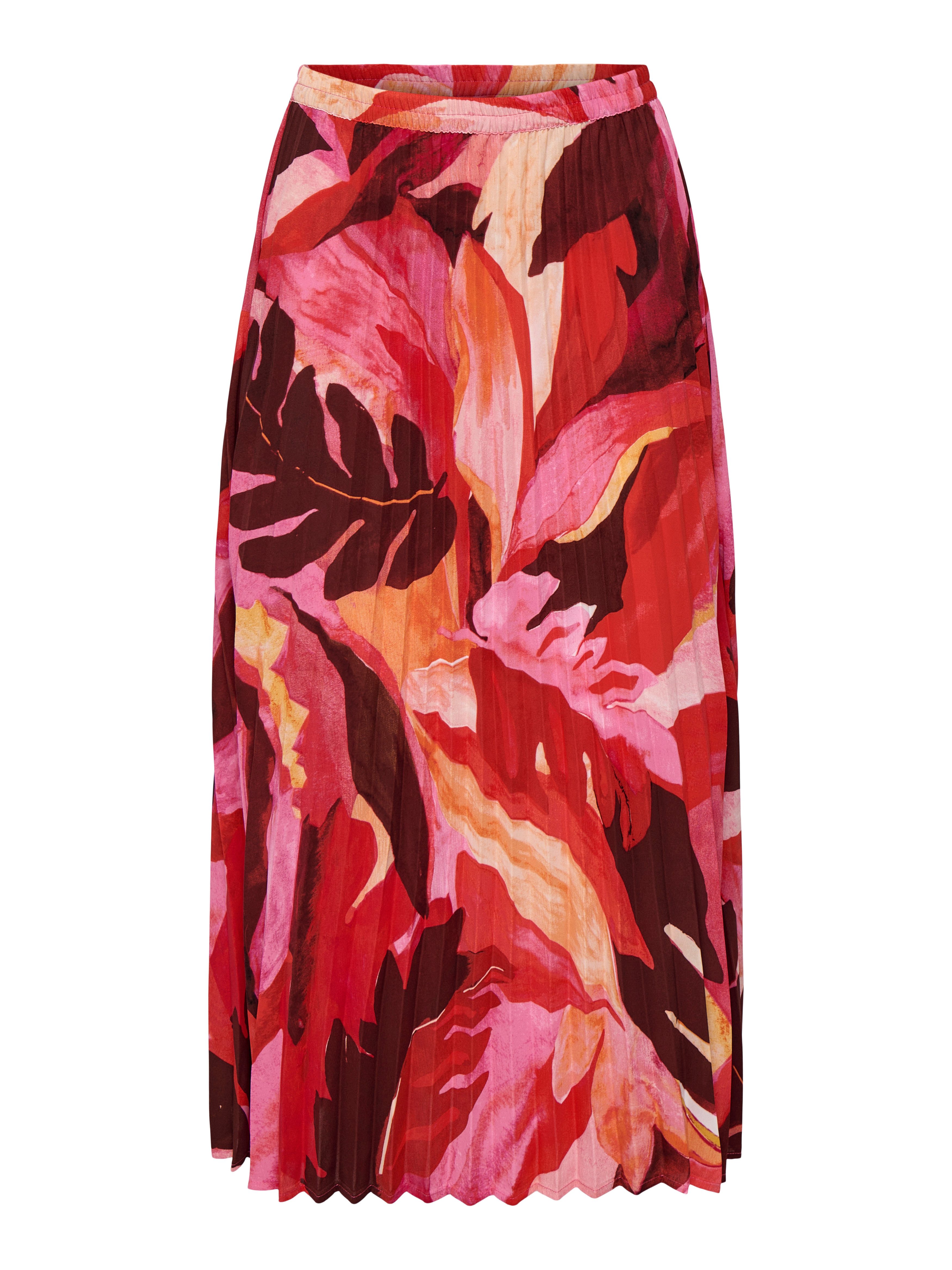 Only Plissérok ONLALMA LIFE POLY PLISSE SKIRT AOP