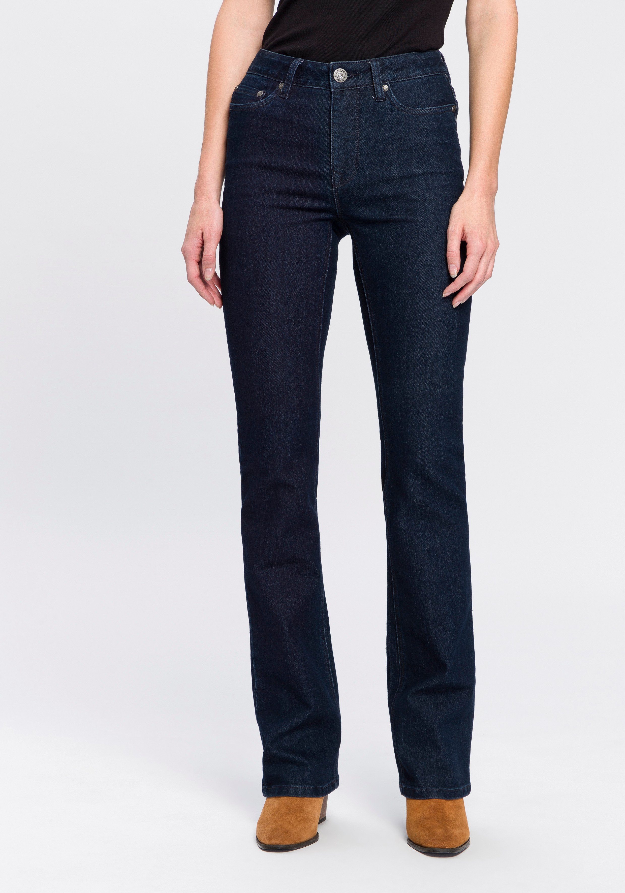 Arizona Bootcut jeans Baby Bootcut licht uitlopende broekspijpen, hoge taille