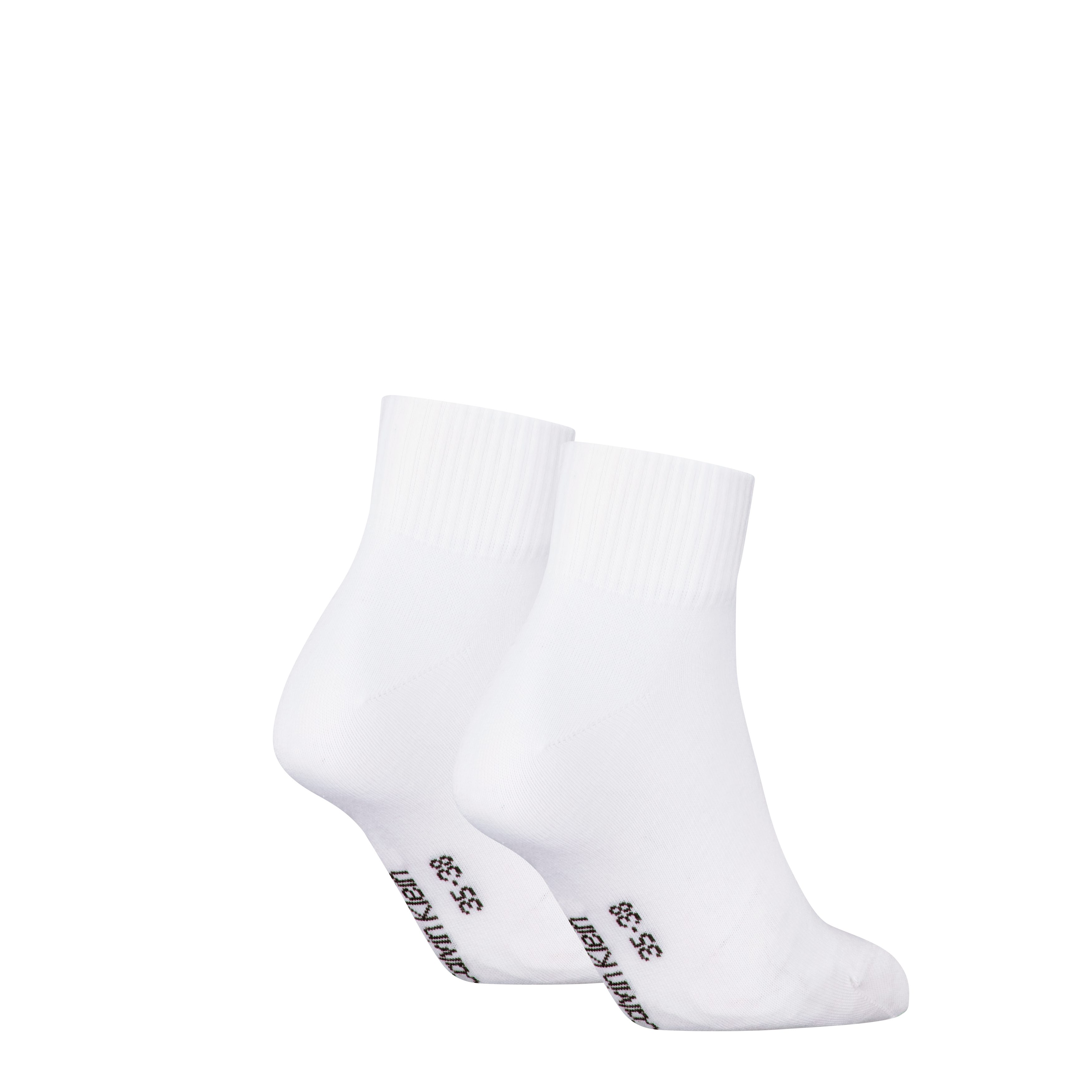 Calvin Klein Jeans Korte sokken CKJ WOMEN QUARTER 2P MONOGRAM (2 paar, 2 paar)