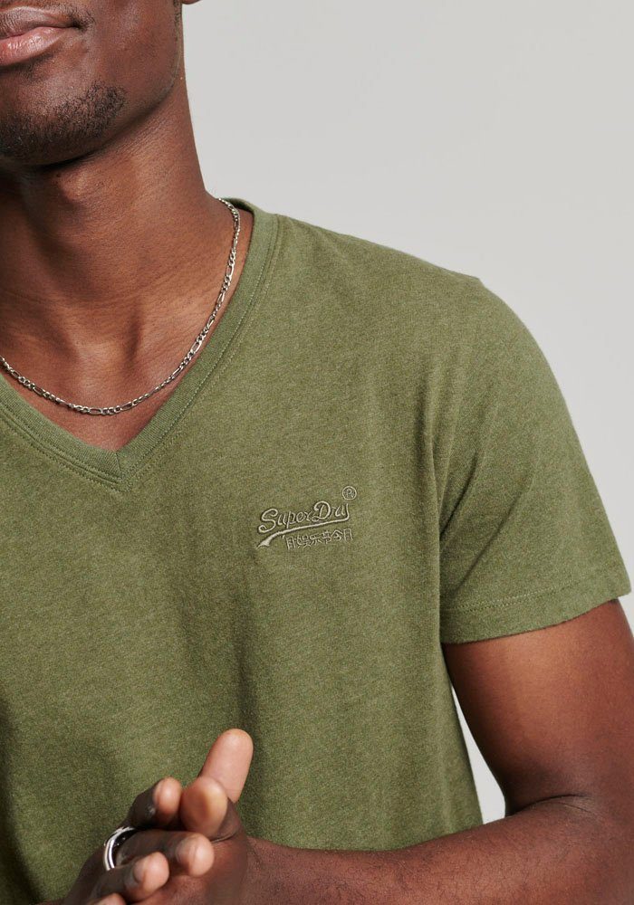 Superdry Shirt met V-hals VINTAGE LOGO EMB VEE