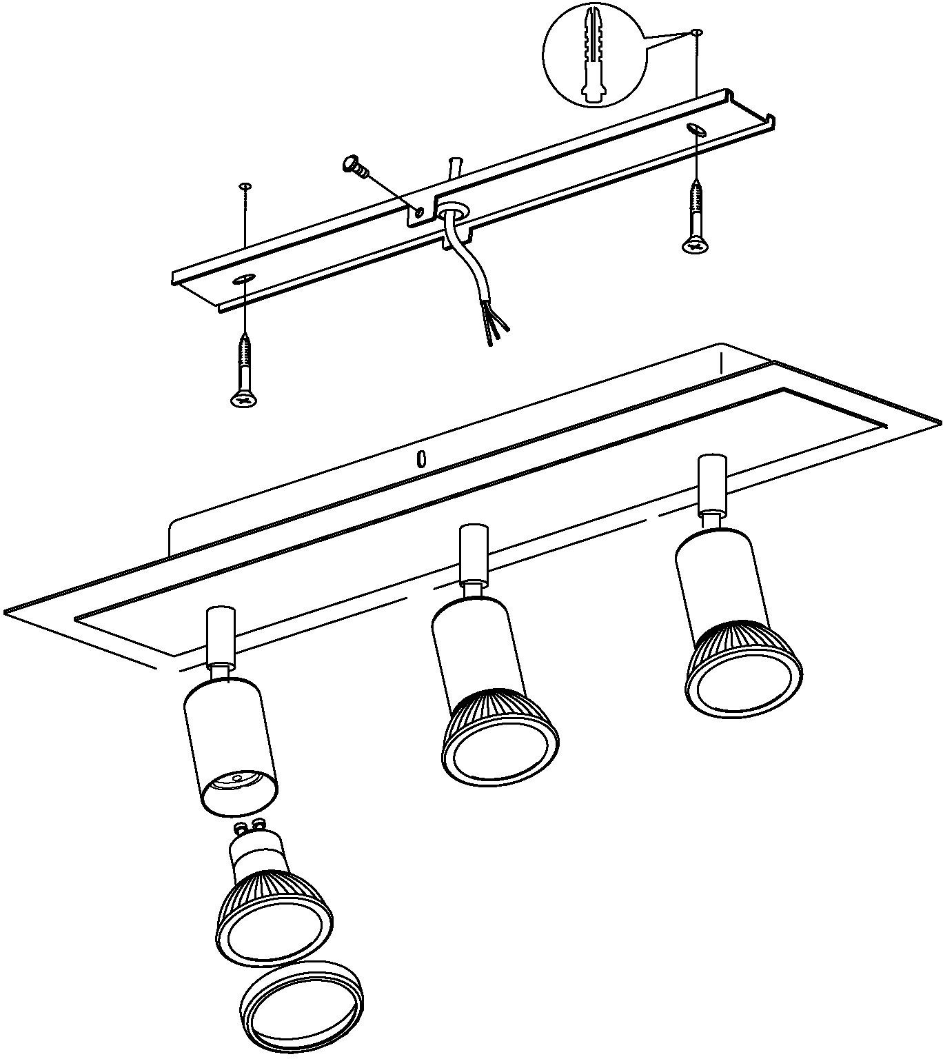 EGLO Ledplafondspots SARRIA Led-plafondlamp