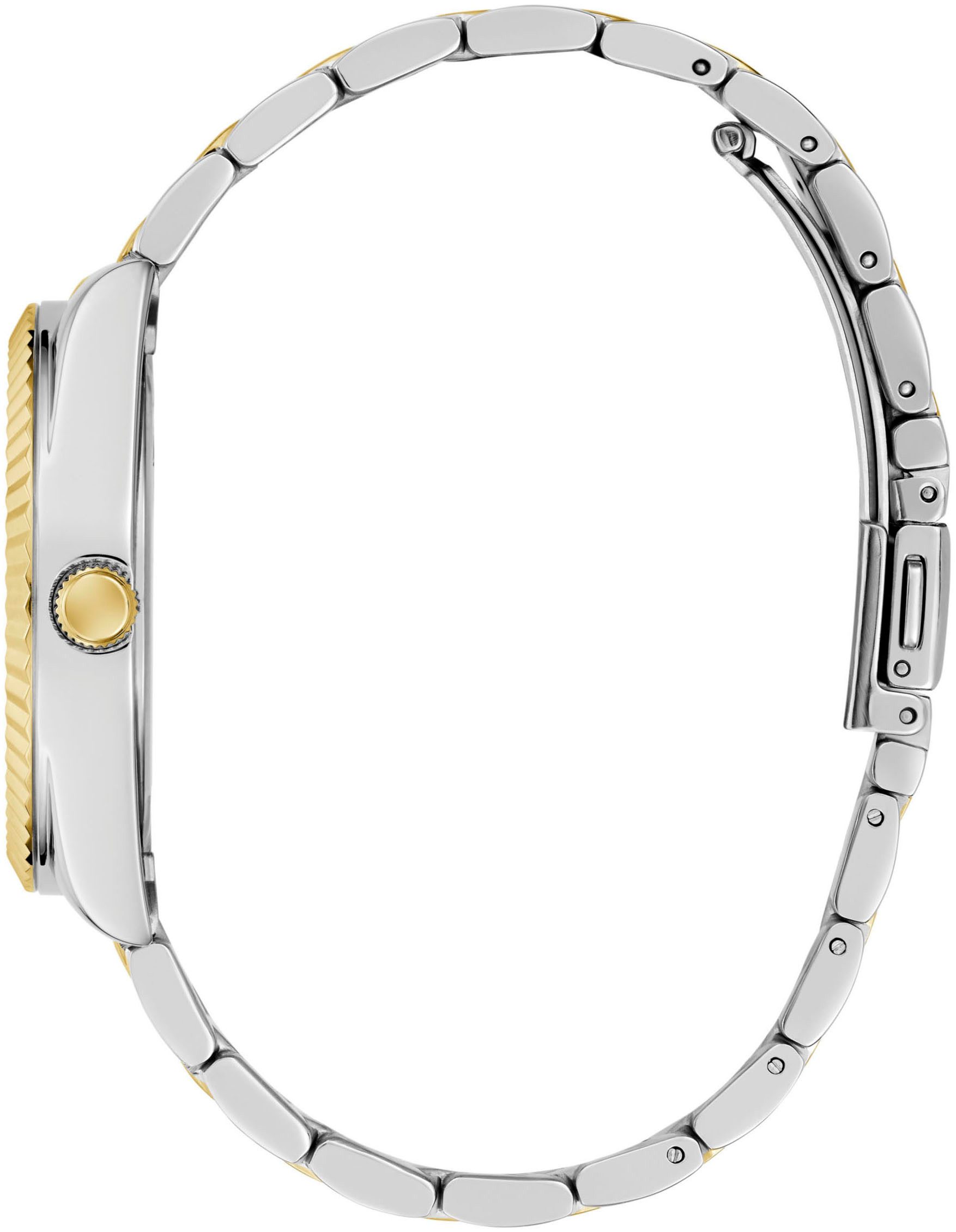 Guess Kwartshorloge Luna Horloge, dameshorloge, datum, stalen band, mineraalglas, analoog