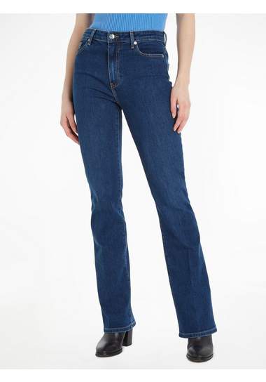 tommy hilfiger bootcut jeans met persplooien blauw