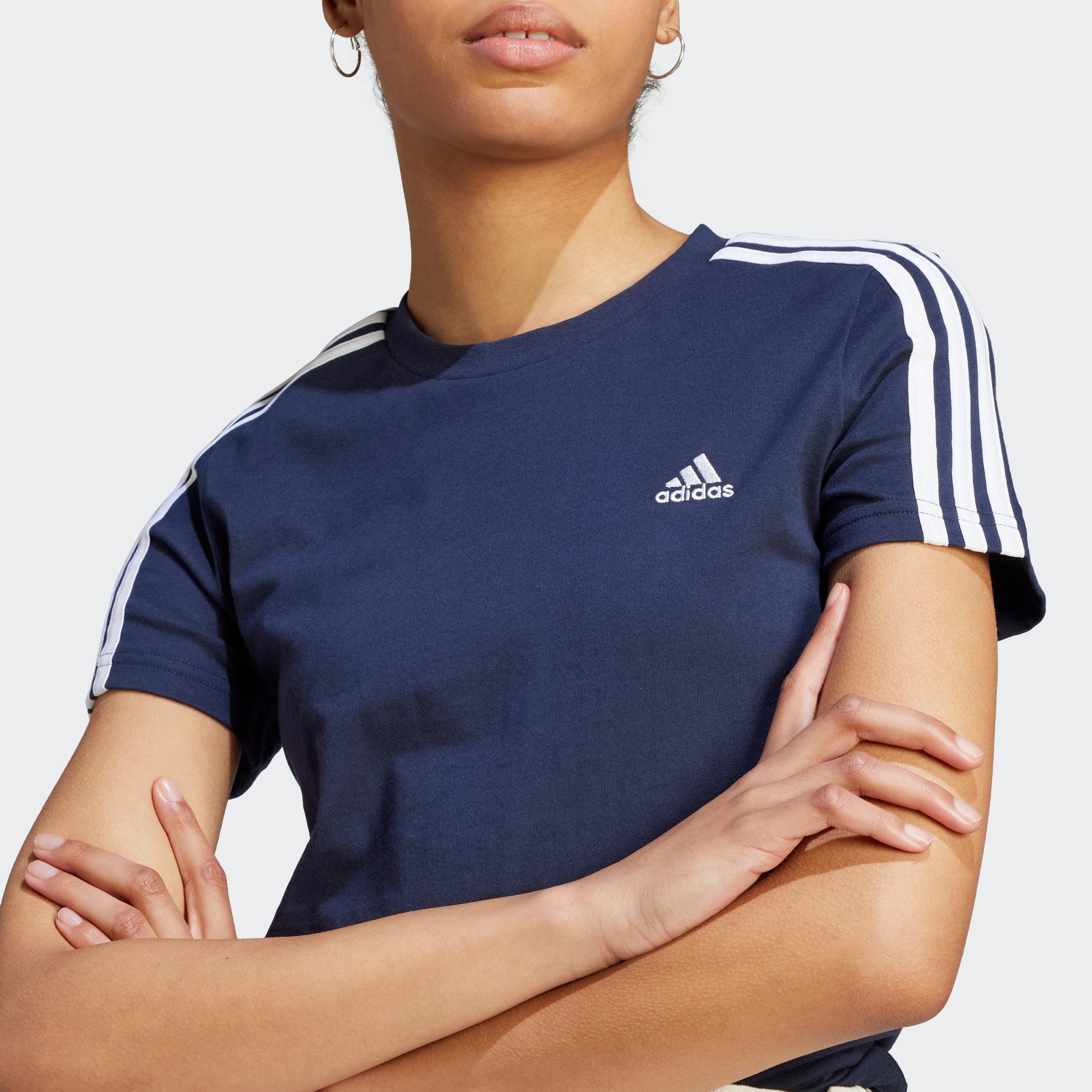 adidas Sportswear T-shirt LOUNGEWEAR ESSENTIALS SLIM 3-STRIPES