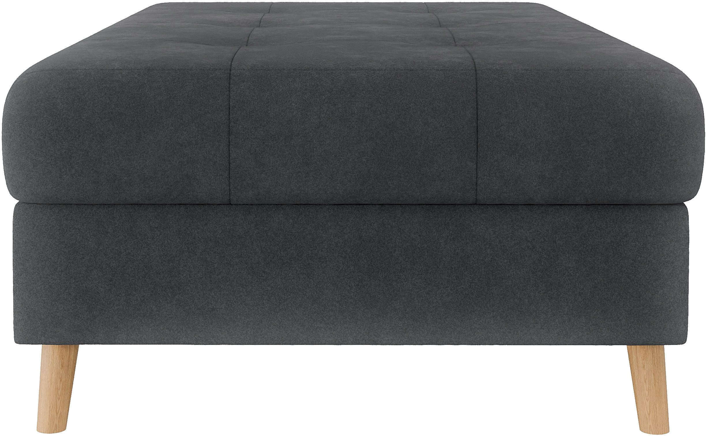 Home affaire Hocker CHARRE XXL, stiksel in het zitgedeelte, afmetingen: B/D/H: 118/73/40 cm
