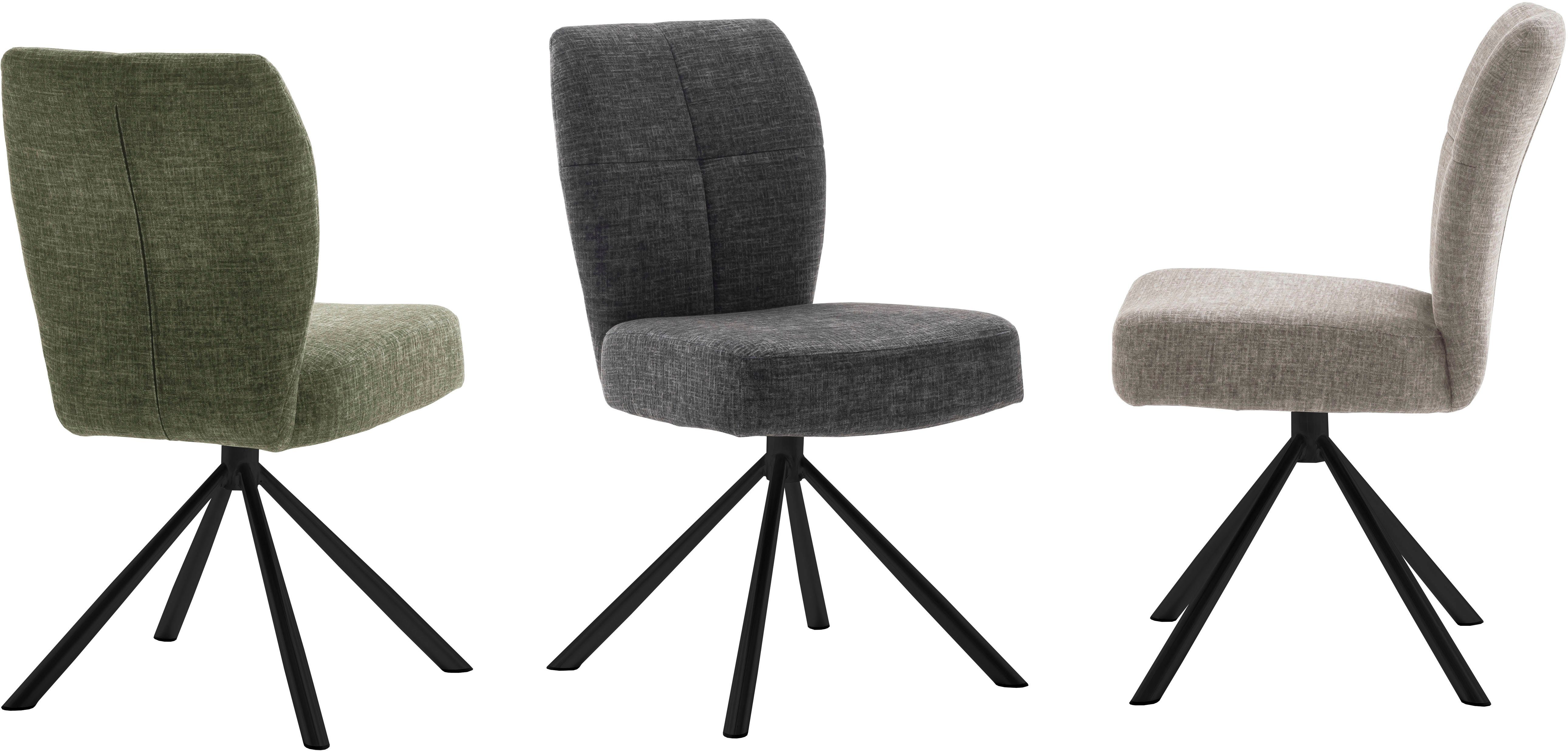 MCA furniture Eetkamerstoel KEA (2-pack), 360°, pocketvering, belastbaar 120 kg, zithoogte ca. 50 cm
