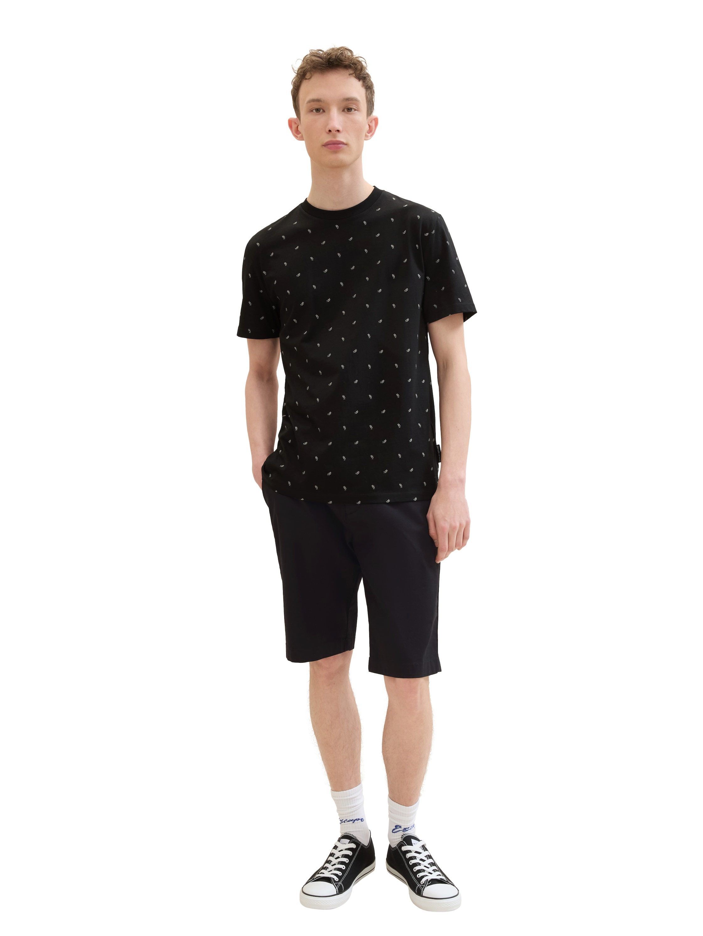 Tom Tailor Denim Cargoshort met four-pocketsstijl