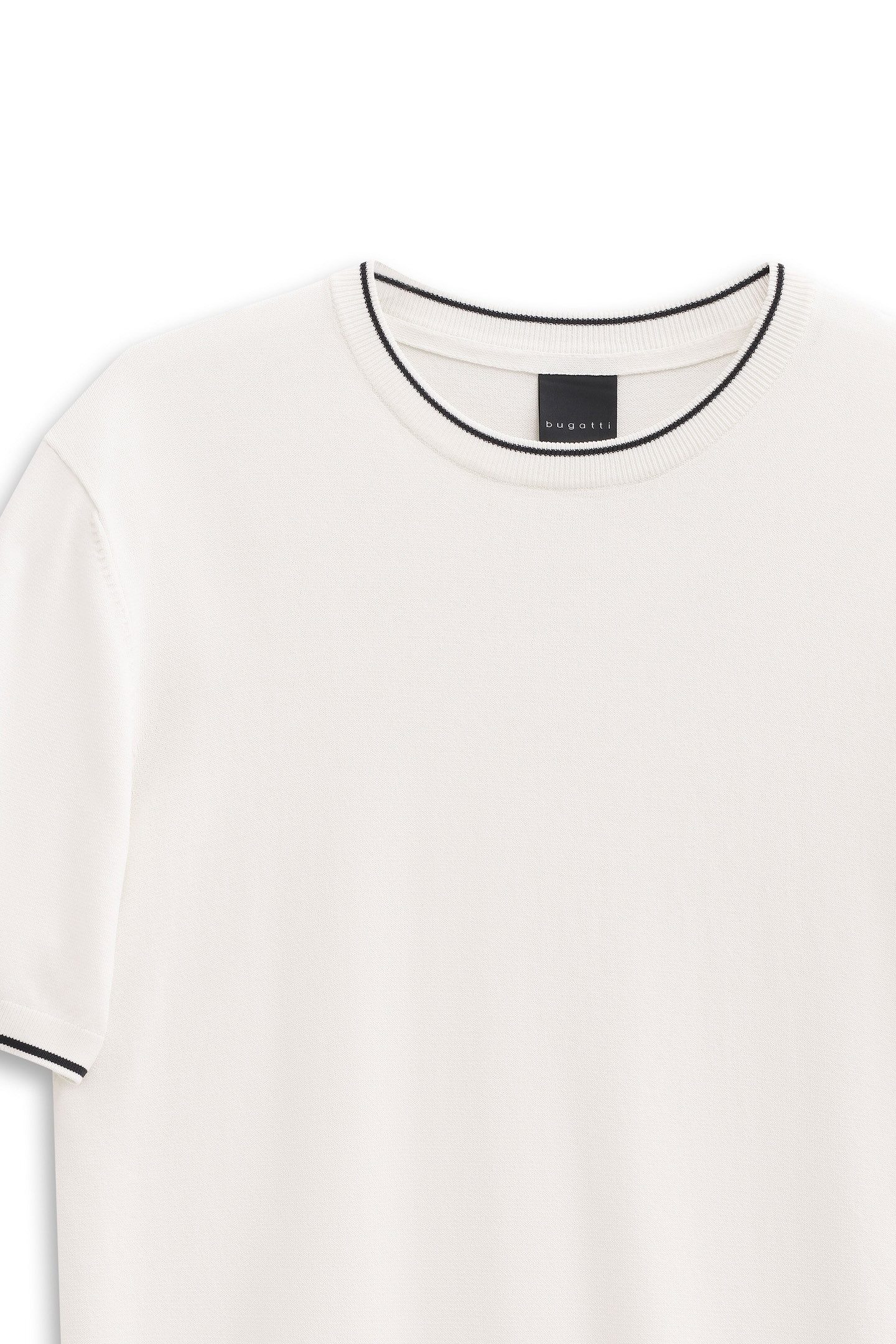 Bugatti T-shirt Regular fit met ronde hals van viscosemix